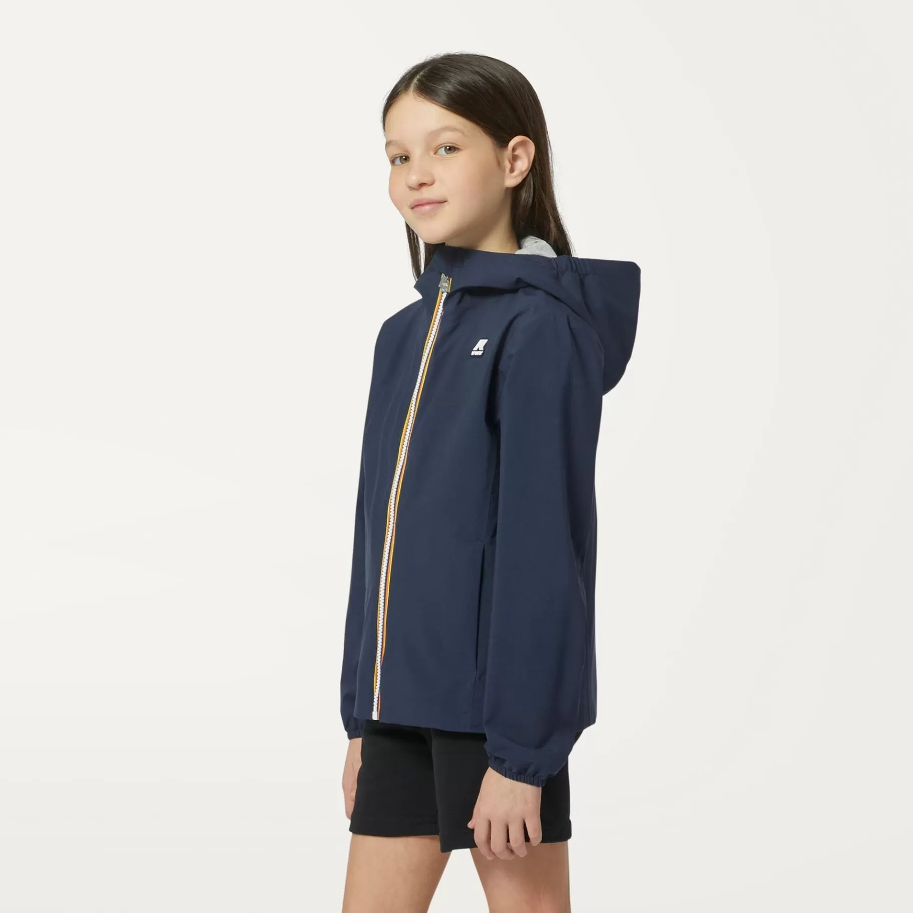 Coats And Long Jackets*K-WAY P. Marguerite Stretch Poly Jersey - Jackets - Mid - Girl - Blue Depth