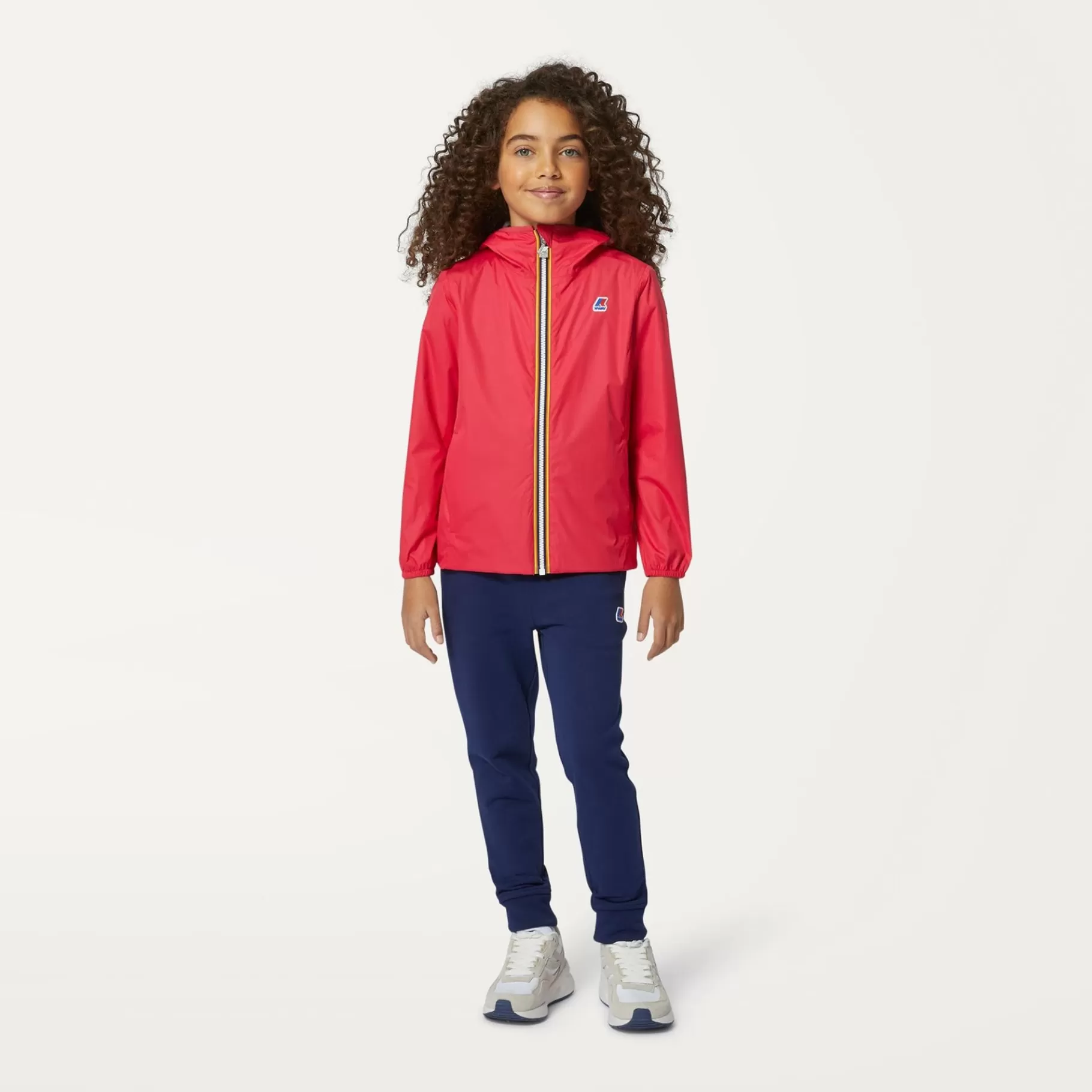 Coats And Long Jackets*K-WAY P. Marguerite Stretch Poly Jersey - Jackets - Mid - Girl - Red Berry