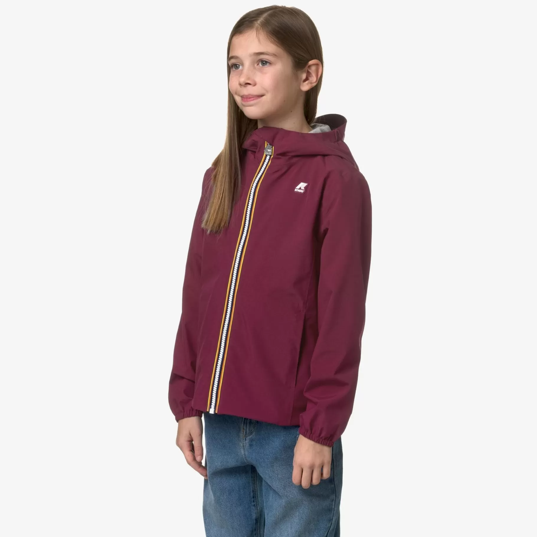 Coats And Long Jackets*K-WAY P. Marguerite Stretch Poly Jersey - Jackets - Mid - Girl - Red Dk