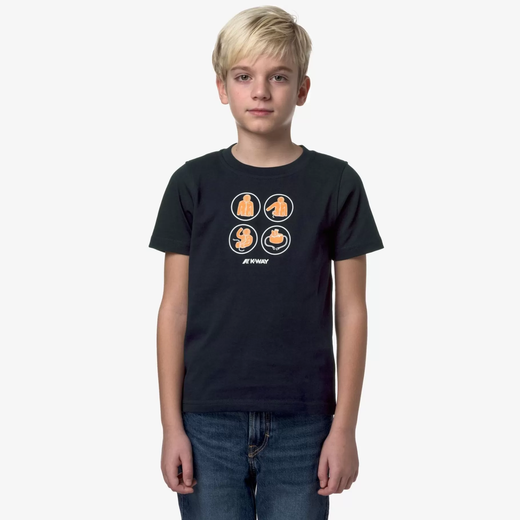 T-Shirt*K-WAY P. Odom How To Pack - T-Shirtstop - T-Shirt - Boy - Blue Depth