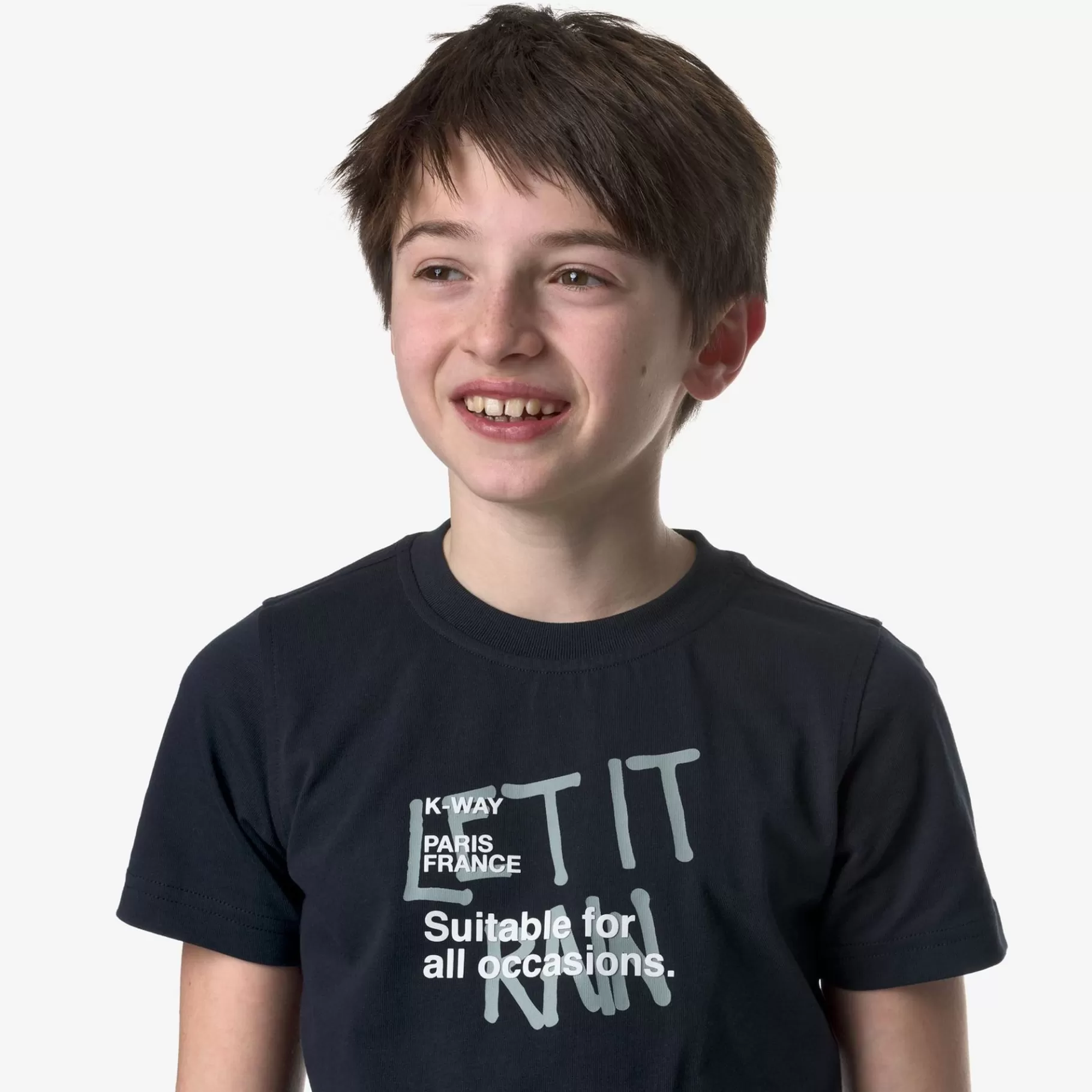 T-Shirt*K-WAY P. Odom Let It Rain - T-Shirtstop - T-Shirt - Boy - Blue Depth