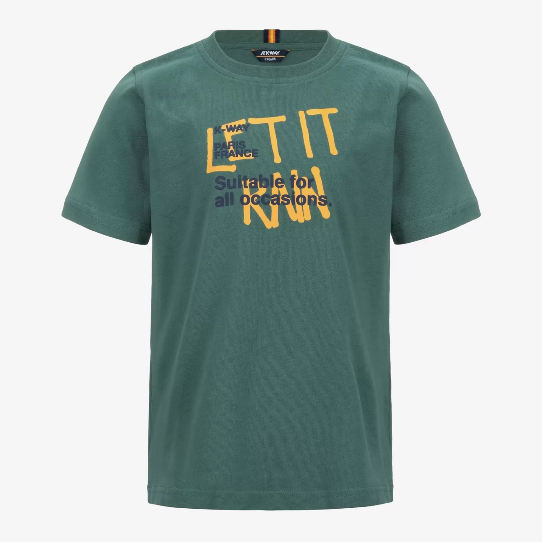 T-Shirt*K-WAY P. Odom Let It Rain - T-Shirtstop - T-Shirt - Boy - Green Palm