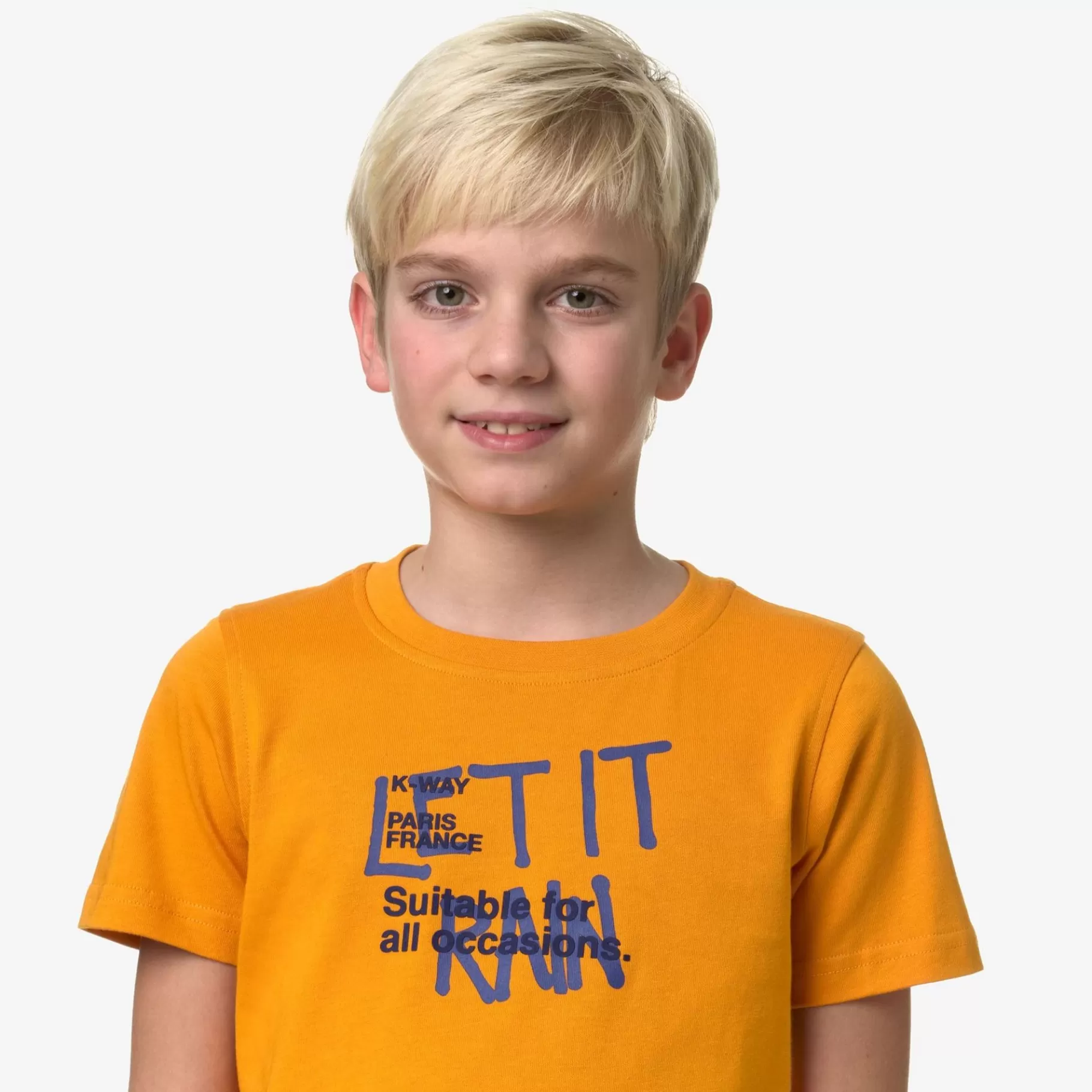 T-Shirt*K-WAY P. Odom Let It Rain - T-Shirtstop - T-Shirt - Boy - Orange Md