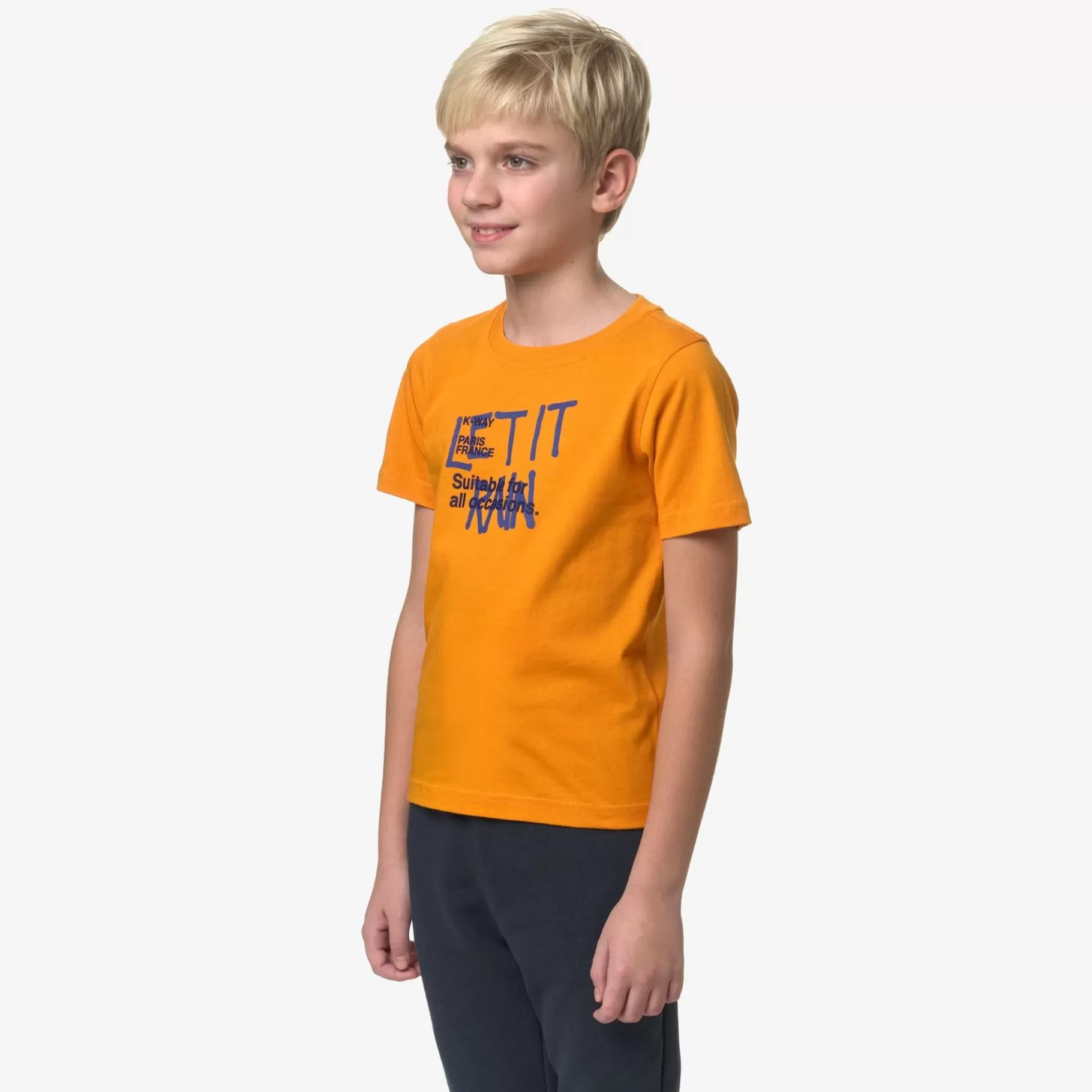 T-Shirt*K-WAY P. Odom Let It Rain - T-Shirtstop - T-Shirt - Boy - Orange Md
