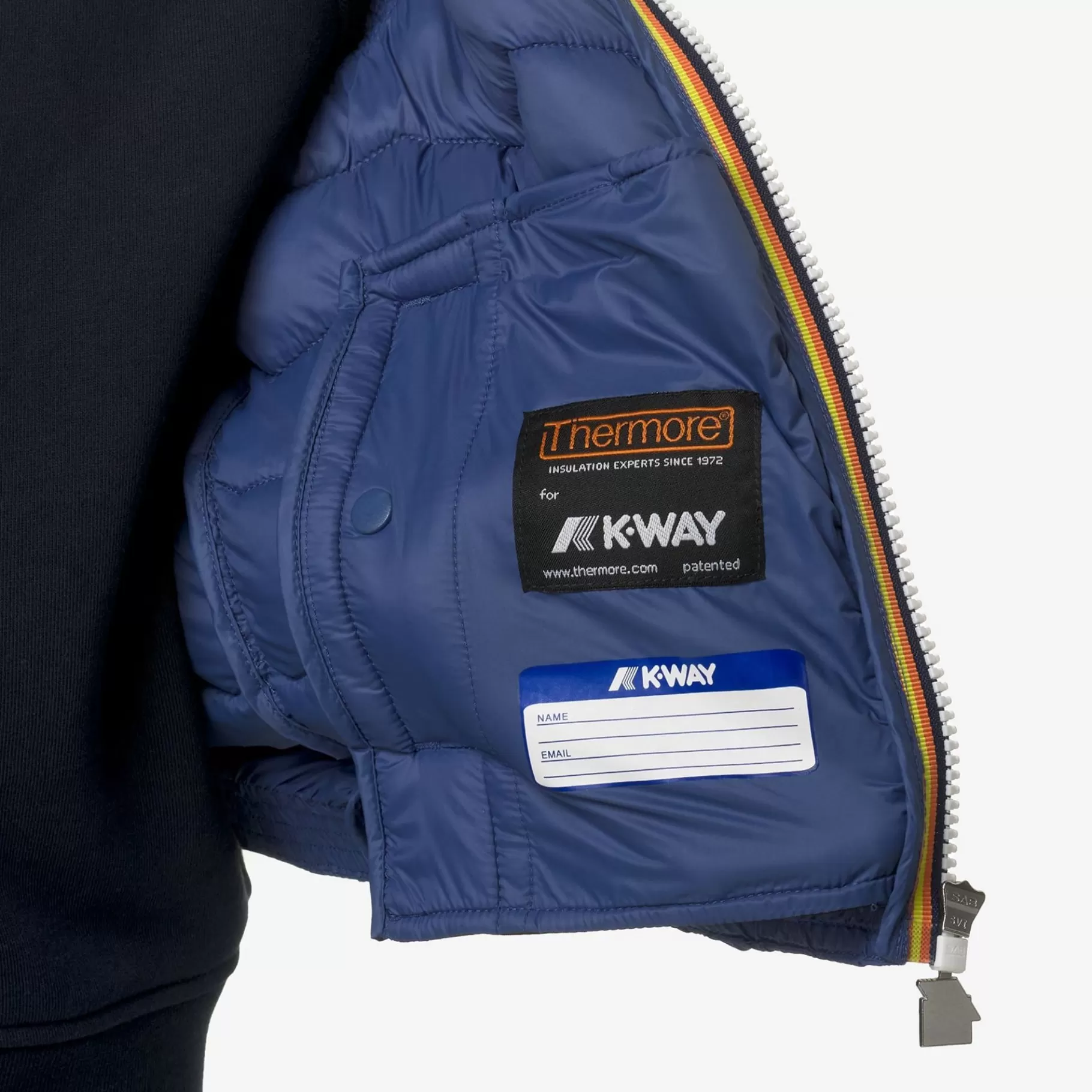 Vests*K-WAY P. Valen Quilted Warm - Jackets - Vest - Boy - Blue Fiord