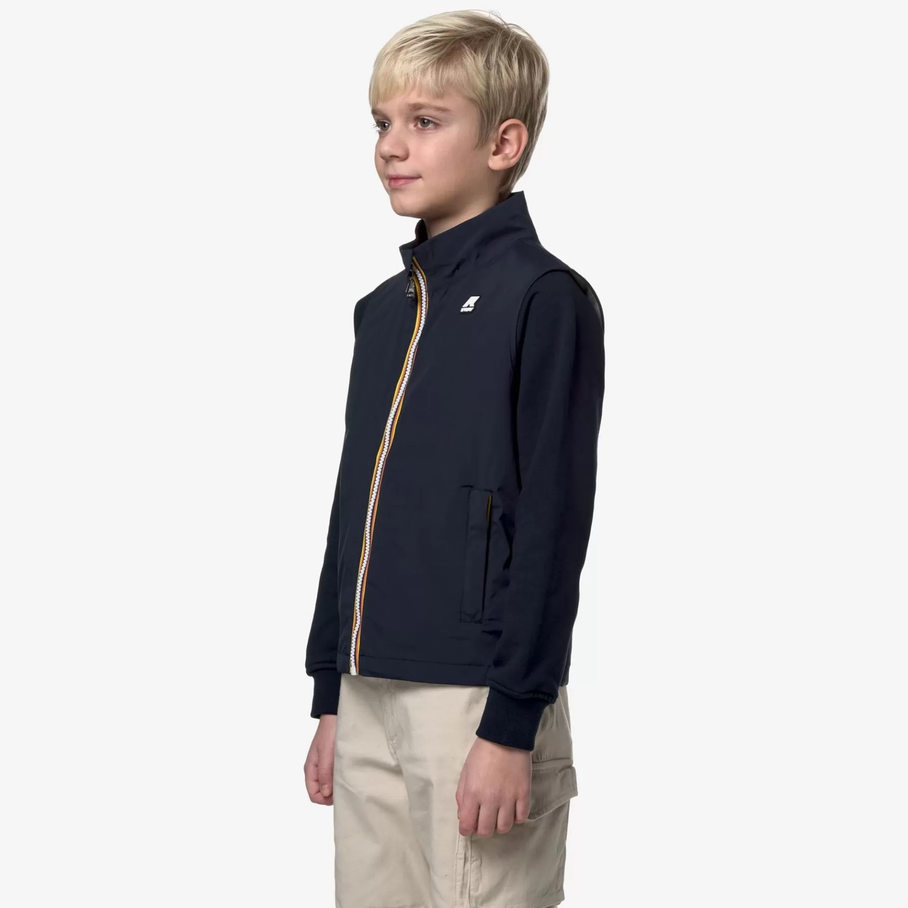 Vests*K-WAY P. Valen Stretch Nylon Jersey - Jackets - Vest - Boy - Blue Depth