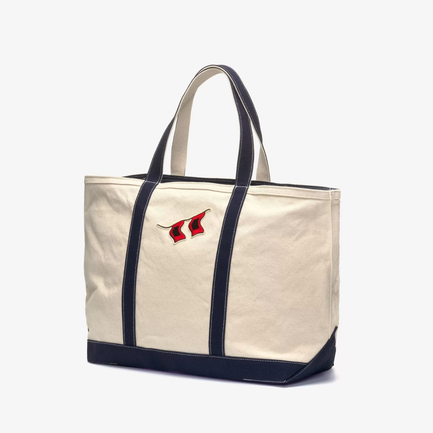 Le Vrai Accessories*K-WAY Porter Hurricane - Bags - Tote Bag - Unisex - Off White-Blue Navy