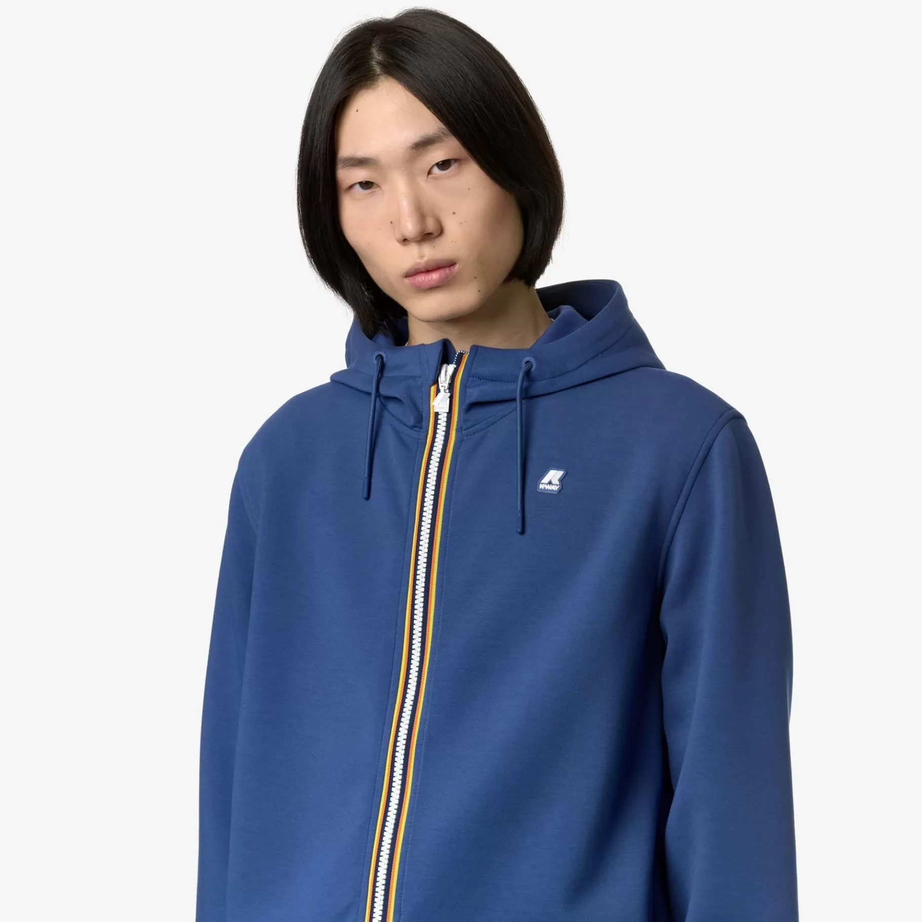 Hoodies And Sweaters*K-WAY Rainer Light Spacer - Fleece - Jacket - Man - Blue Fiord