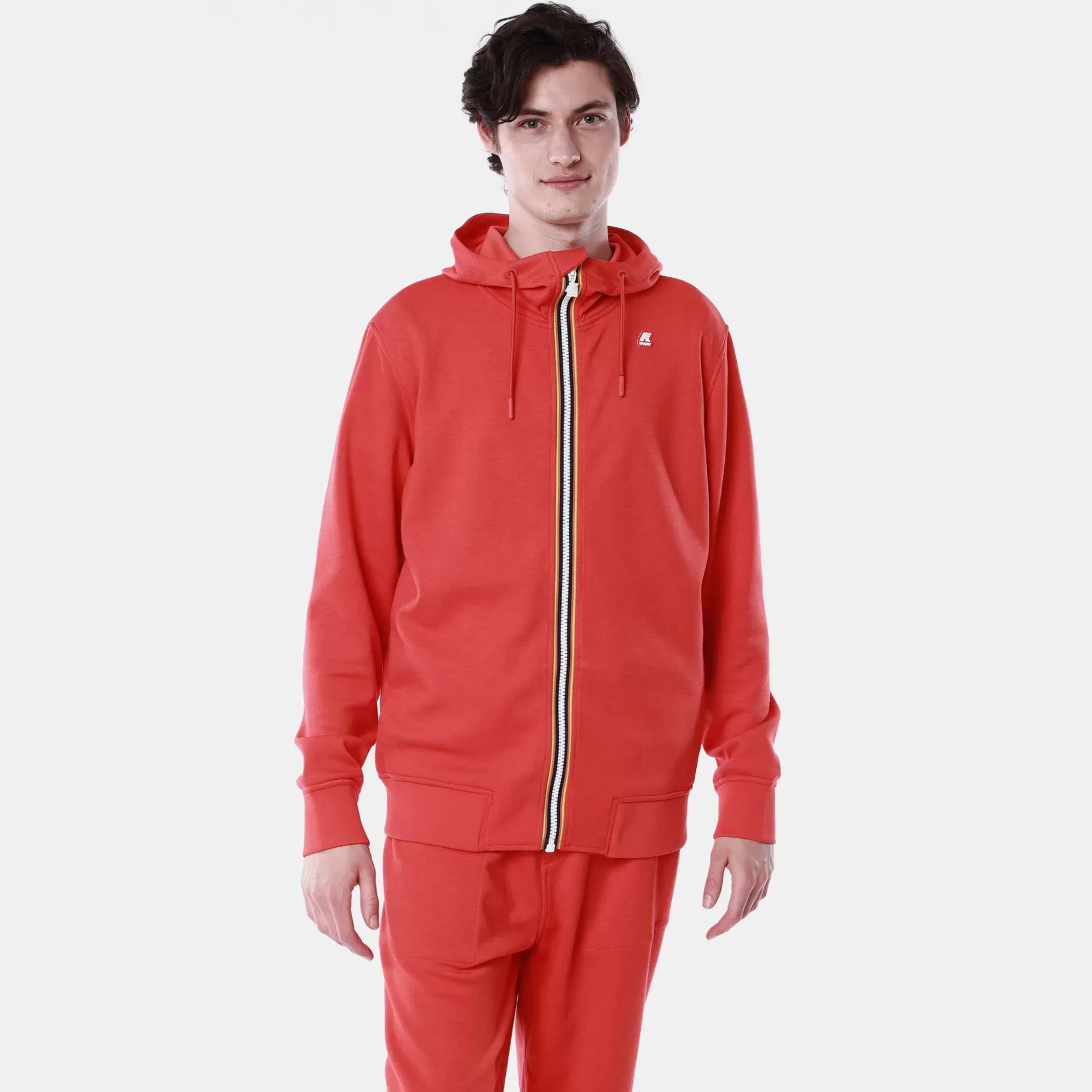 Hoodies And Sweaters*K-WAY Rainer Light Spacer - Fleece - Jacket - Man - Orange