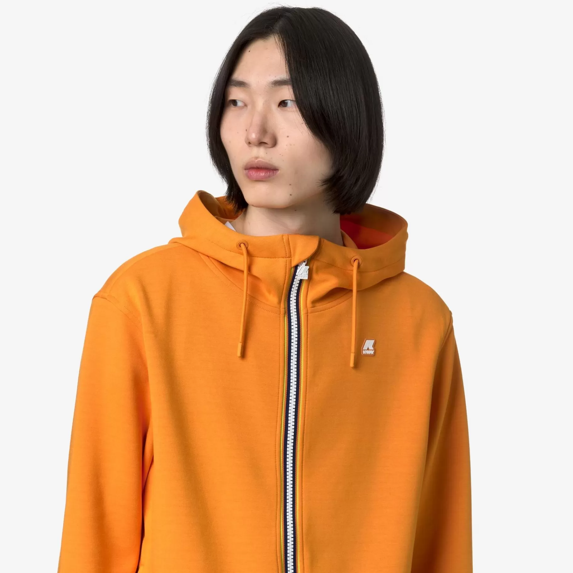 Hoodies And Sweaters*K-WAY Rainer Light Spacer - Fleece - Jacket - Man - Orange Md