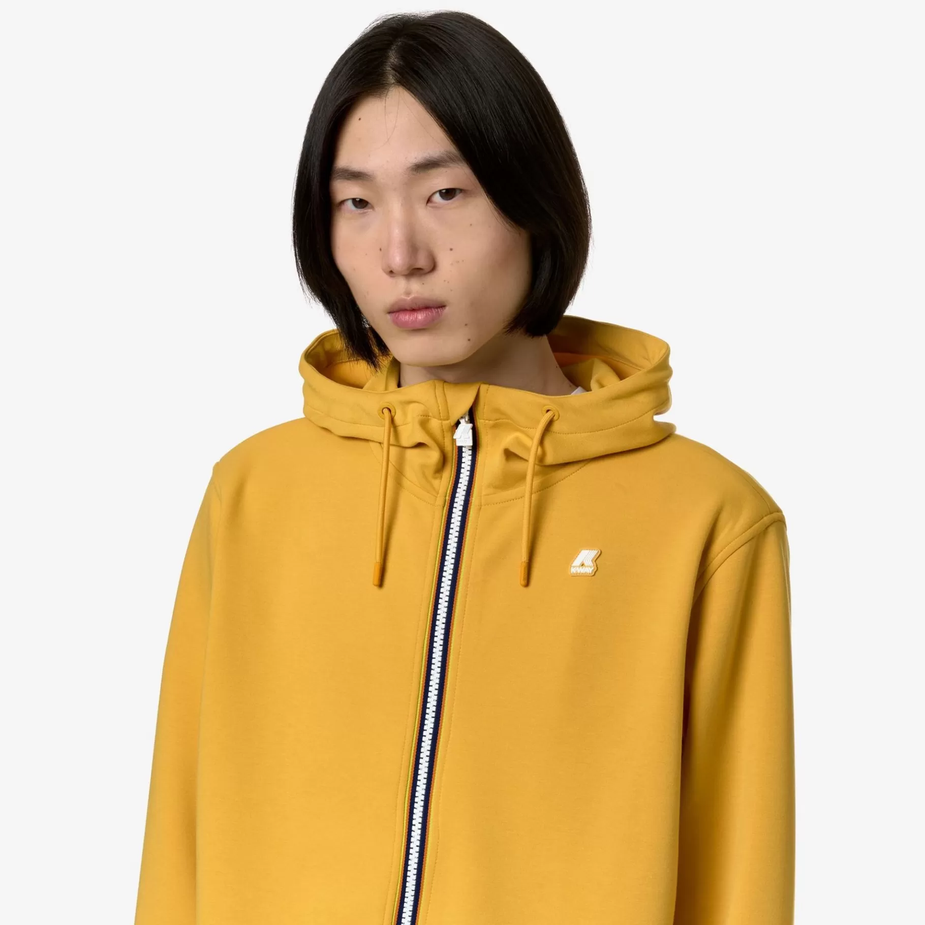 Hoodies And Sweaters*K-WAY Rainer Light Spacer - Fleece - Jacket - Man - Yellow Mimosa