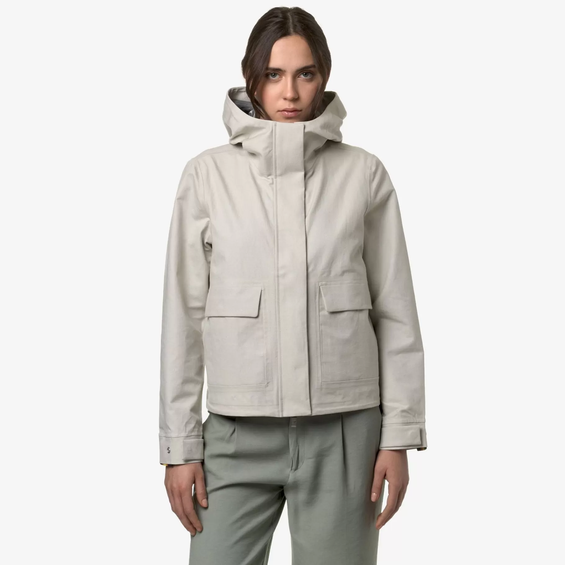 Short Jackets*K-WAY Sarthe Linen Blend 2L - Jackets - Short - Woman - Beige Lt-Silver