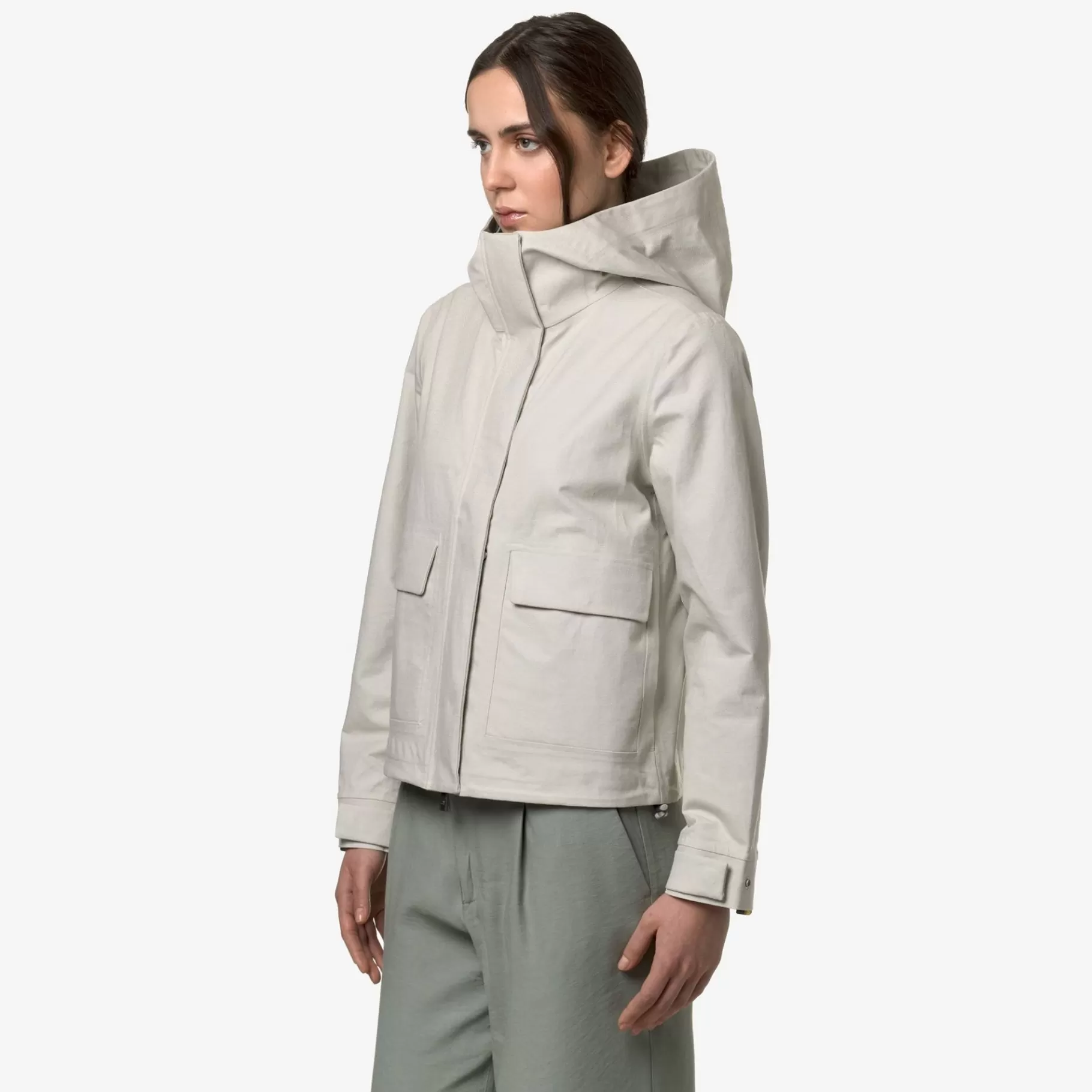 Short Jackets*K-WAY Sarthe Linen Blend 2L - Jackets - Short - Woman - Beige Lt-Silver