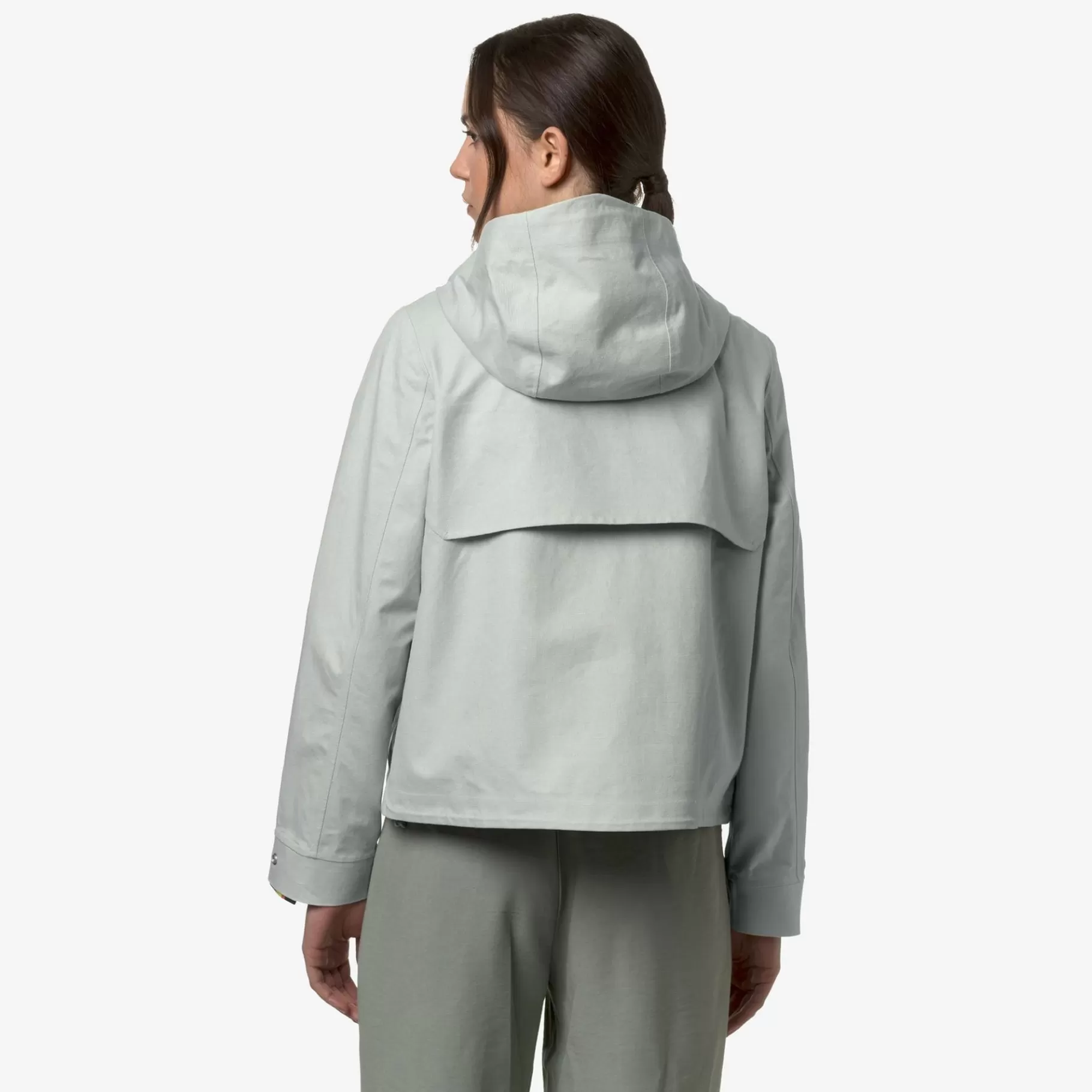 Short Jackets*K-WAY Sarthe Linen Blend 2L - Jackets - Short - Woman - Grey Sage-Silver