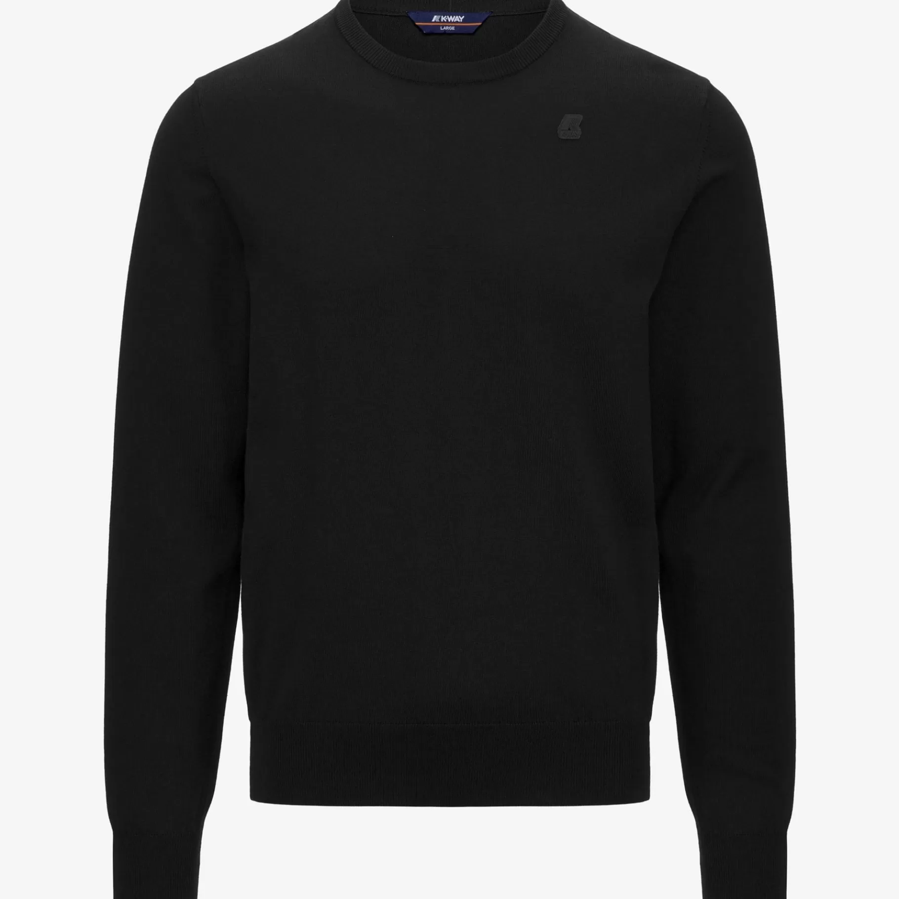 Jumpers & Pullovers*K-WAY Sebastien Cotton Ps - Knitwear - Pullover - Man - Black Pure