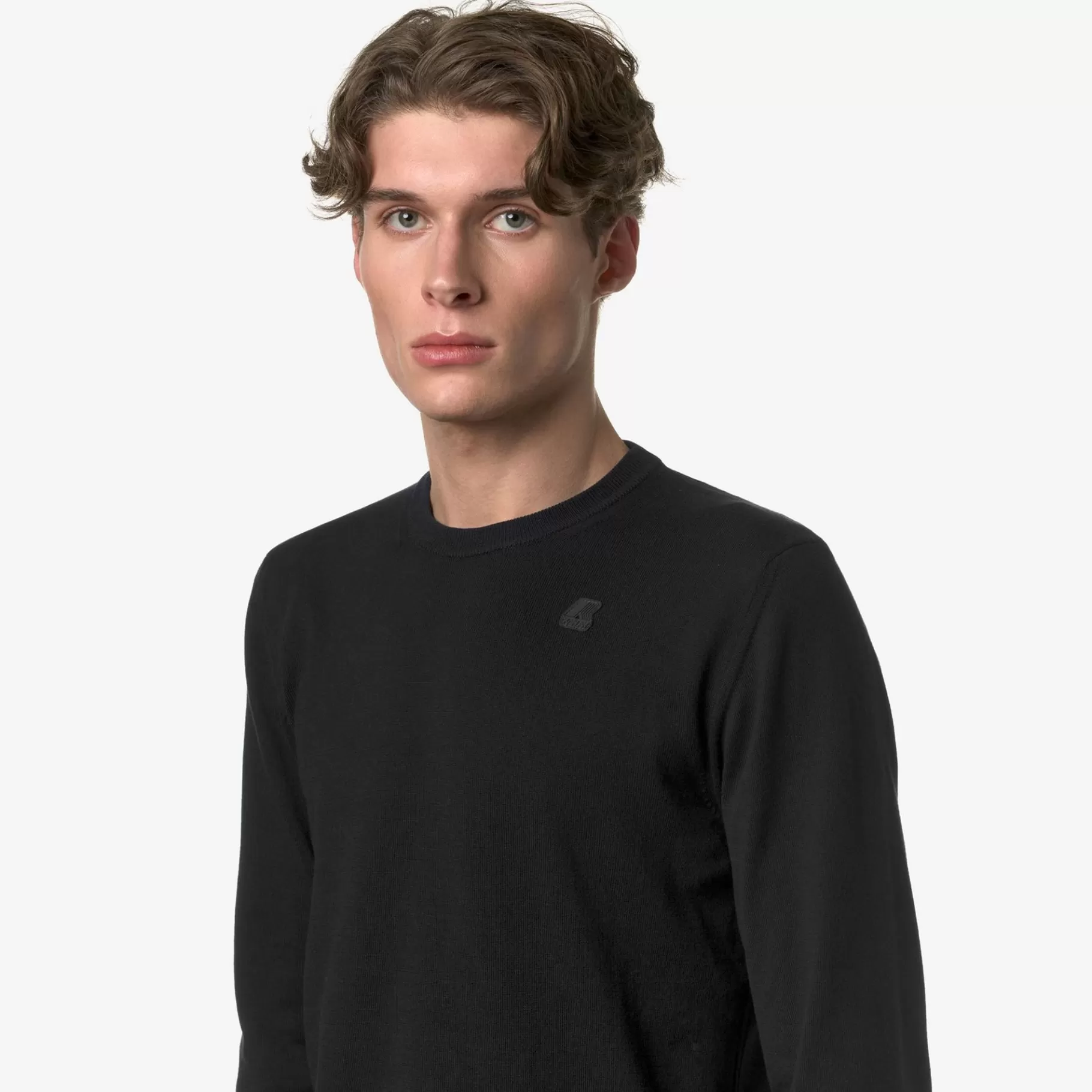 Jumpers & Pullovers*K-WAY Sebastien Cotton Ps - Knitwear - Pullover - Man - Black Pure