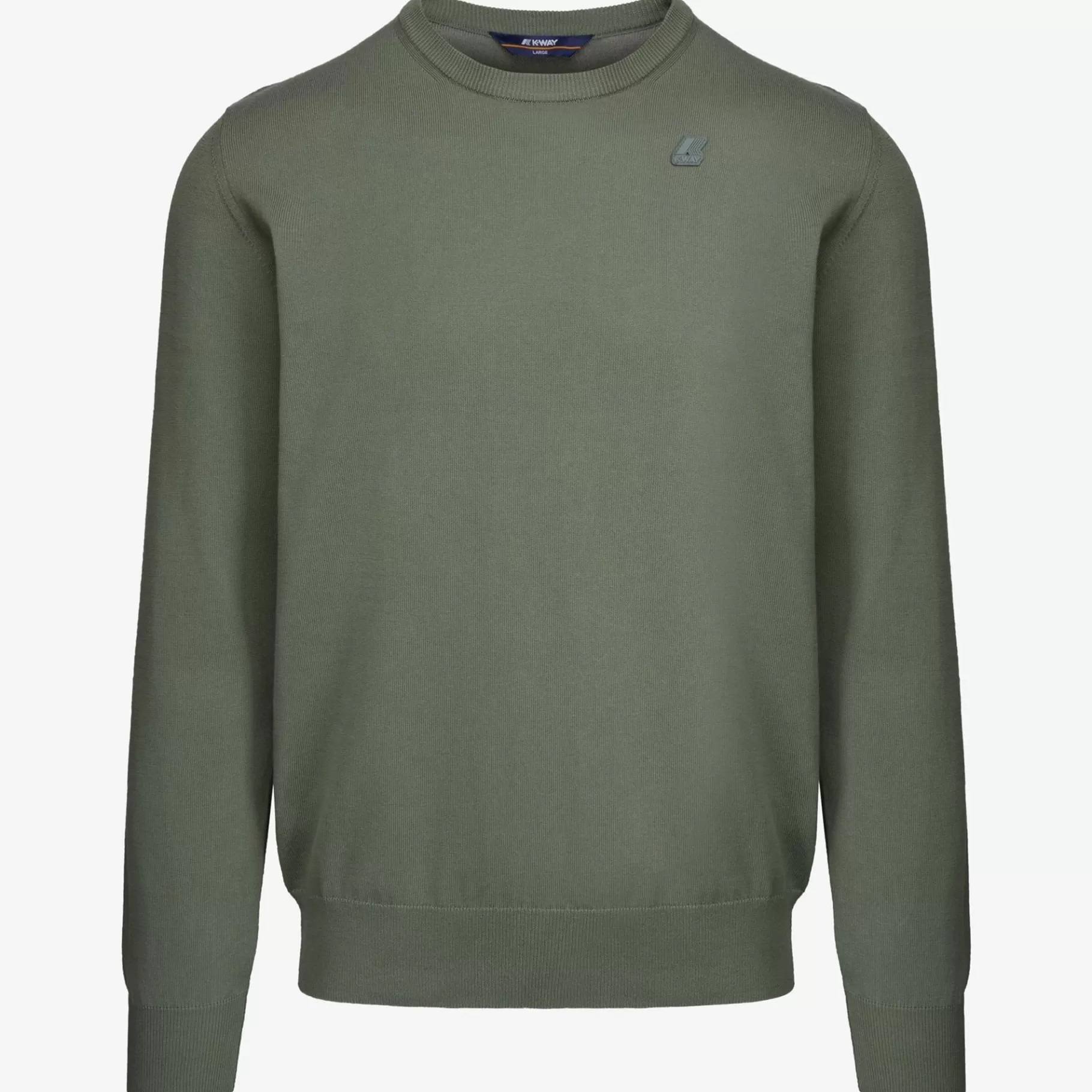 Jumpers & Pullovers*K-WAY Sebastien Cotton Ps - Knitwear - Pullover - Man - Green Laurel