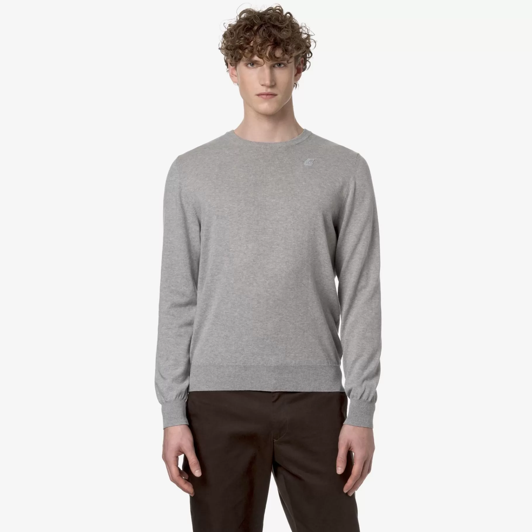 Jumpers & Pullovers*K-WAY Sebastien Cotton Ps - Knitwear - Pullover - Man - Grey Mel