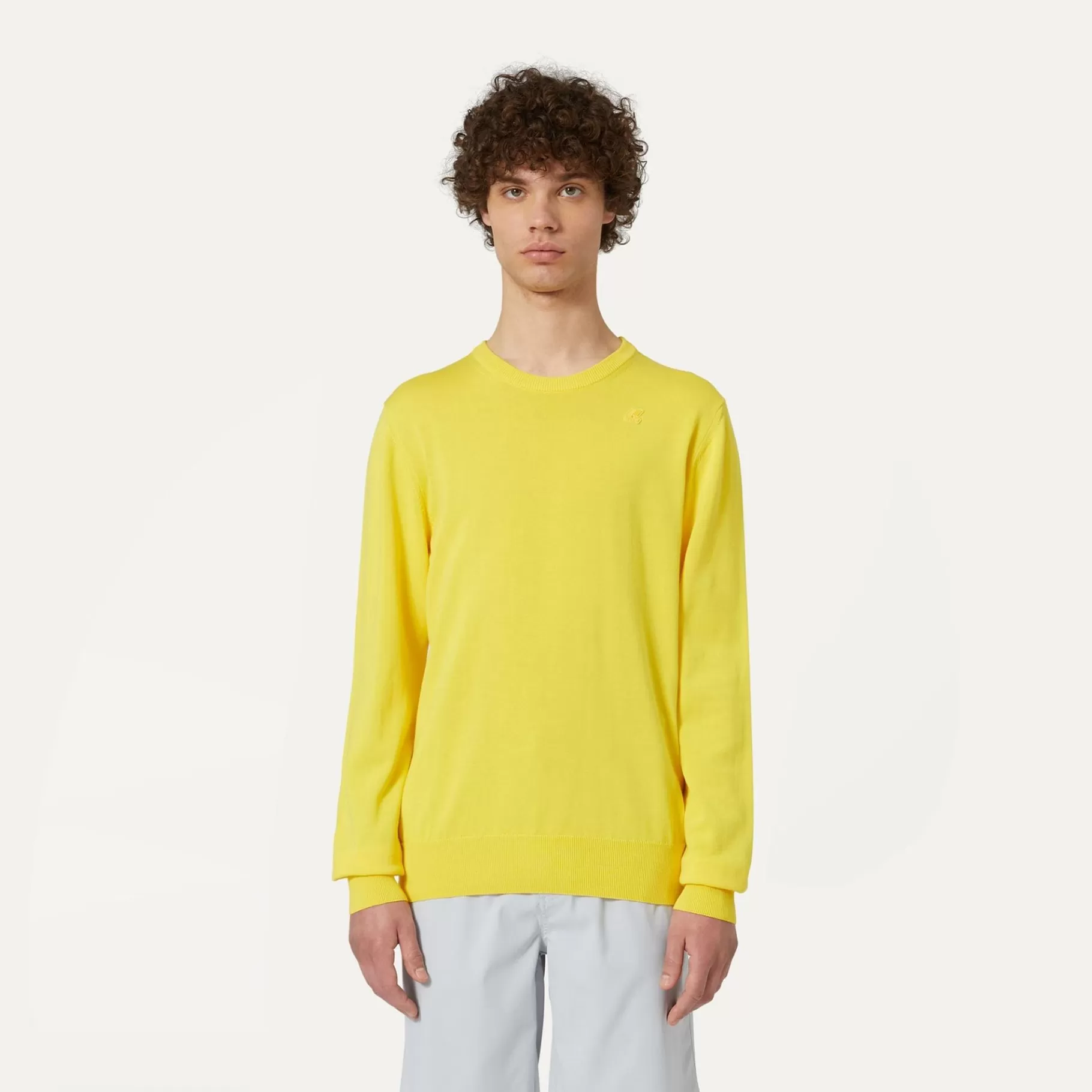 Jumpers & Pullovers*K-WAY Sebastien Cotton Ps - Knitwear - Pullover - Man - Yellow Sunstruck