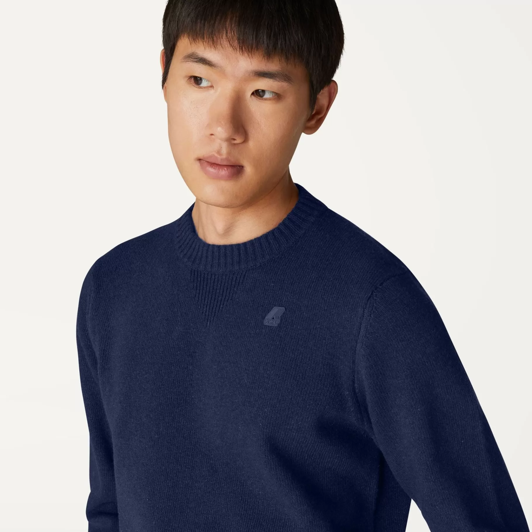 Jumpers & Pullovers*K-WAY Sebastien Lambswool - Knitwear - Pullover - Man - Blue Depth