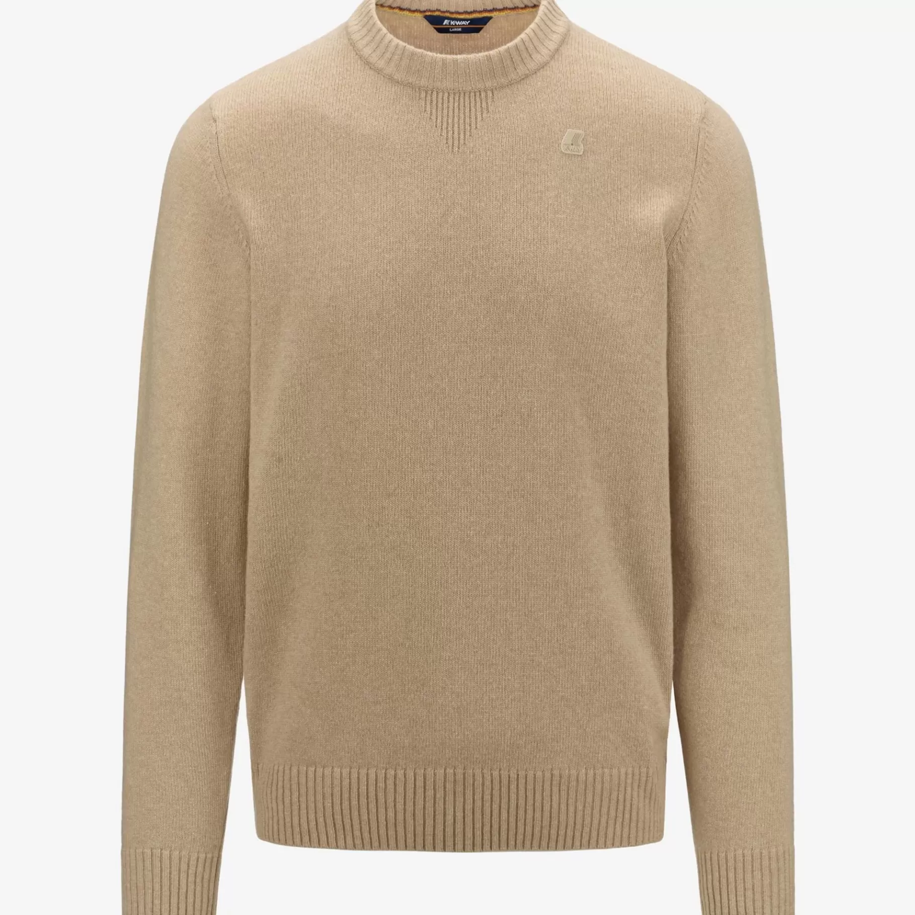 Jumpers & Pullovers*K-WAY Sebastien Lambswool - Knitwear - Pullover - Man - Brown Travertine