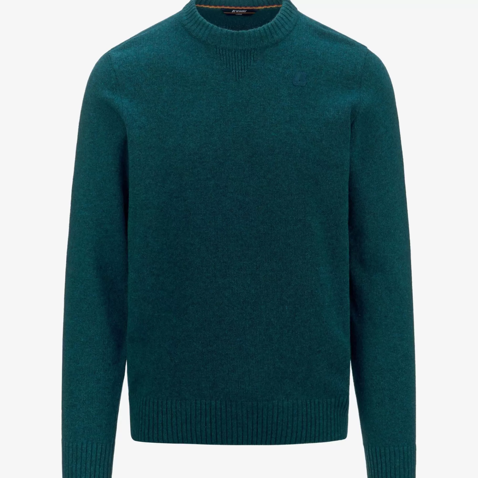 Jumpers & Pullovers*K-WAY Sebastien Lambswool - Knitwear - Pullover - Man - Green Petrol