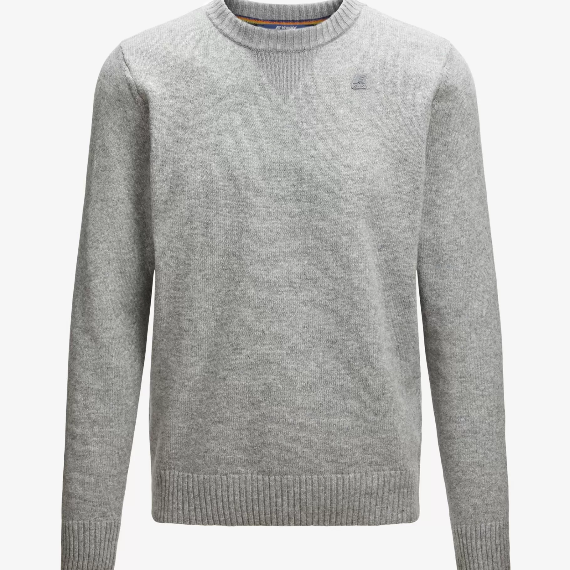 Jumpers & Pullovers*K-WAY Sebastien Lambswool - Knitwear - Pullover - Man - Grey Md Steel