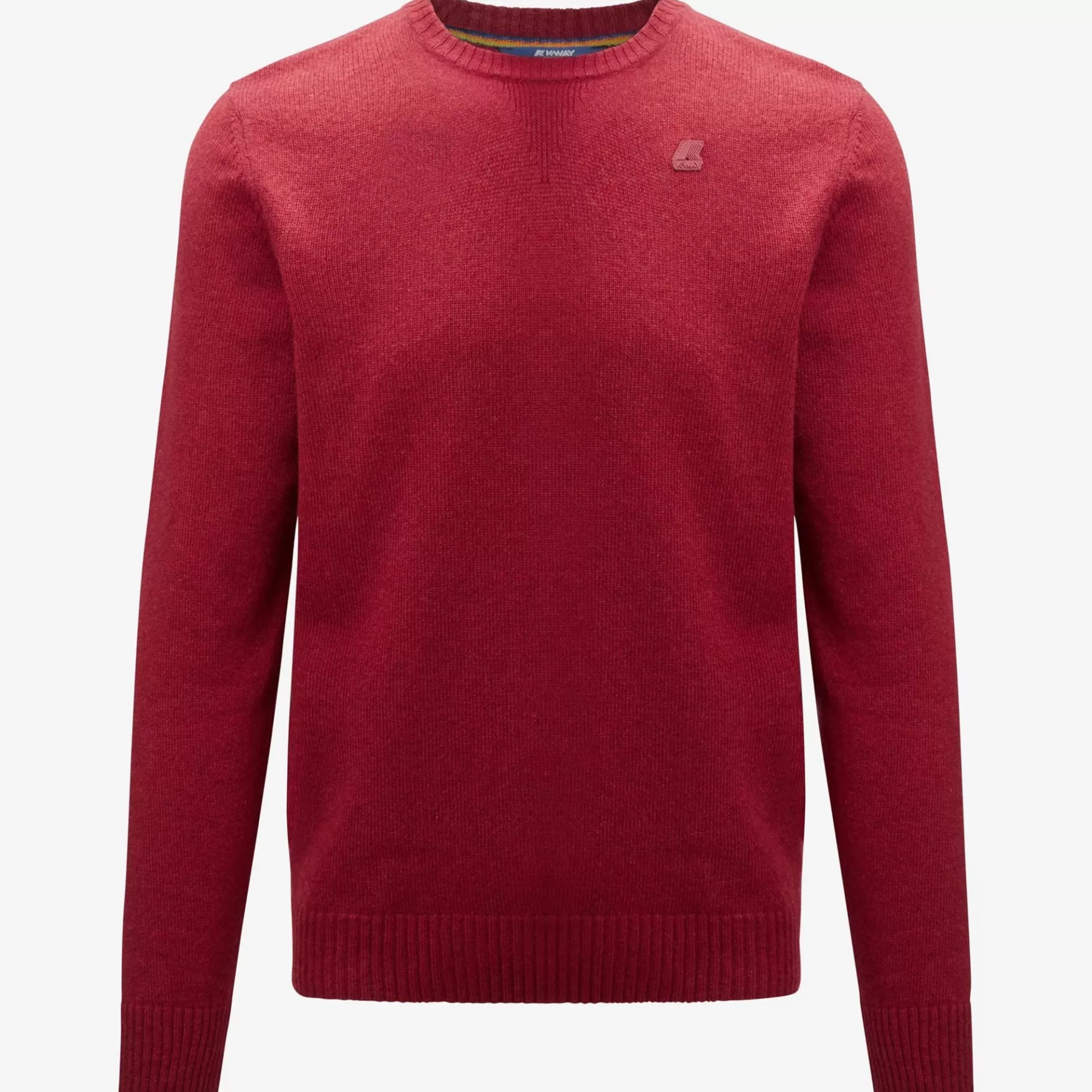 Jumpers & Pullovers*K-WAY Sebastien Lambswool - Knitwear - Pullover - Man - Red Dk Tomato