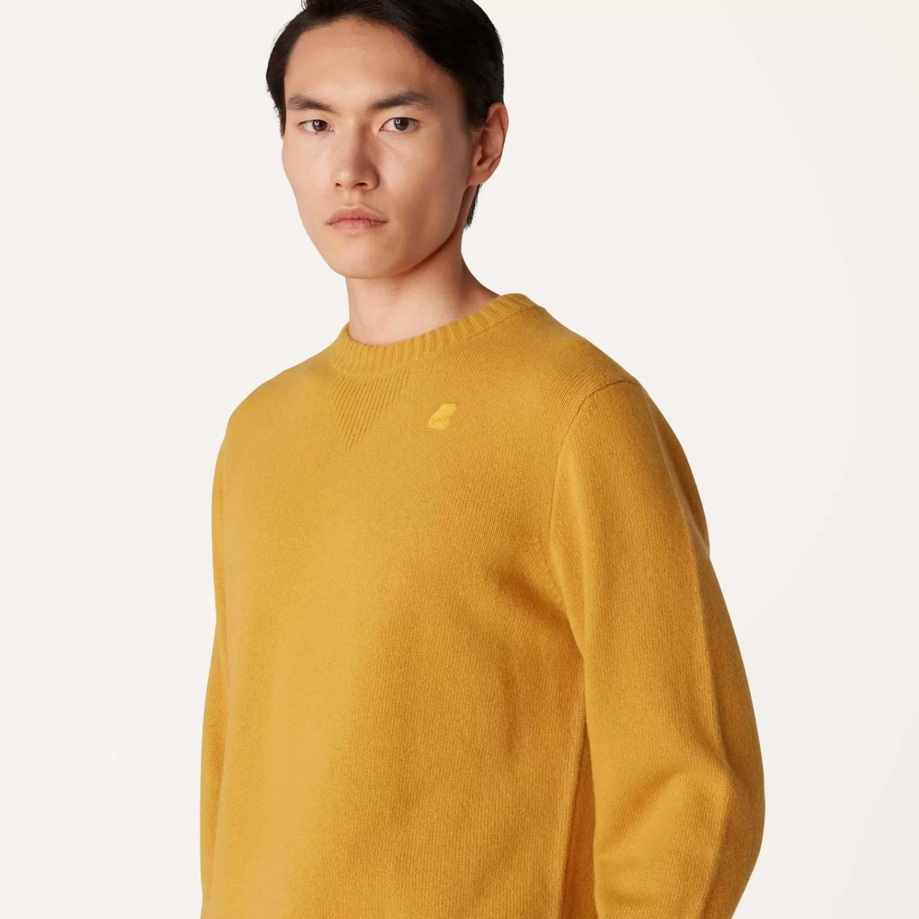 Jumpers & Pullovers*K-WAY Sebastien Lambswool - Knitwear - Pullover - Man - Yellow Sunflower