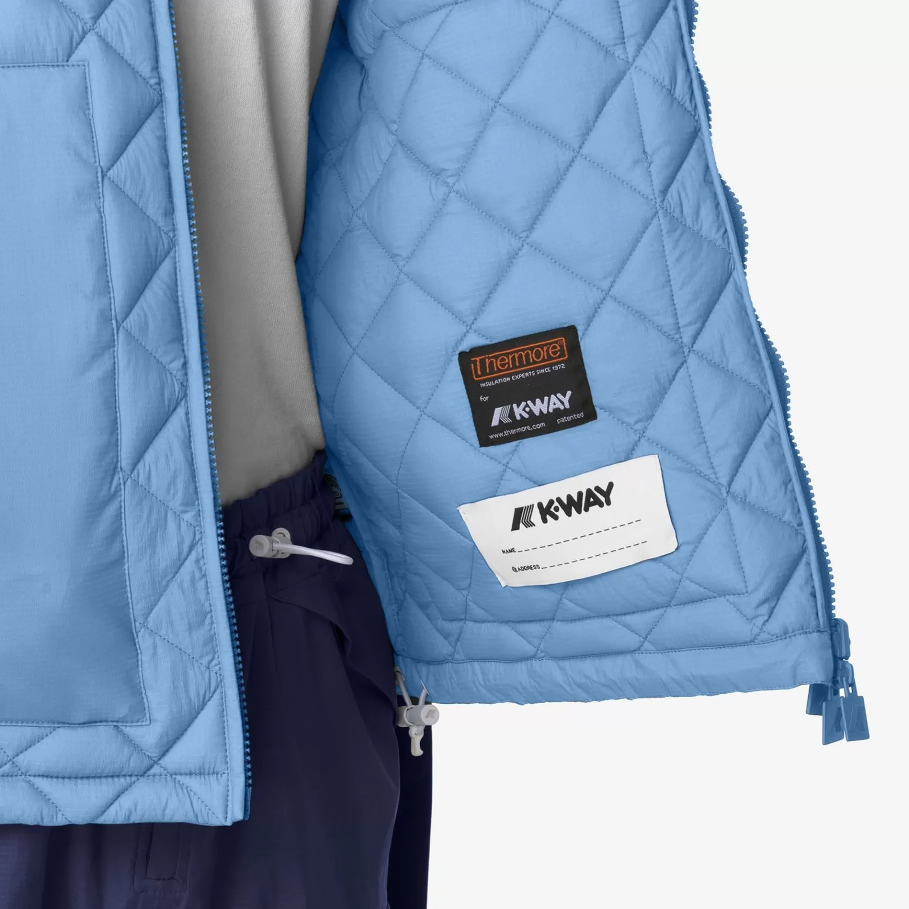 Short Jackets*K-WAY Shibar Eco Light Warm - Jackets - Short - Unisex - Azure Sky