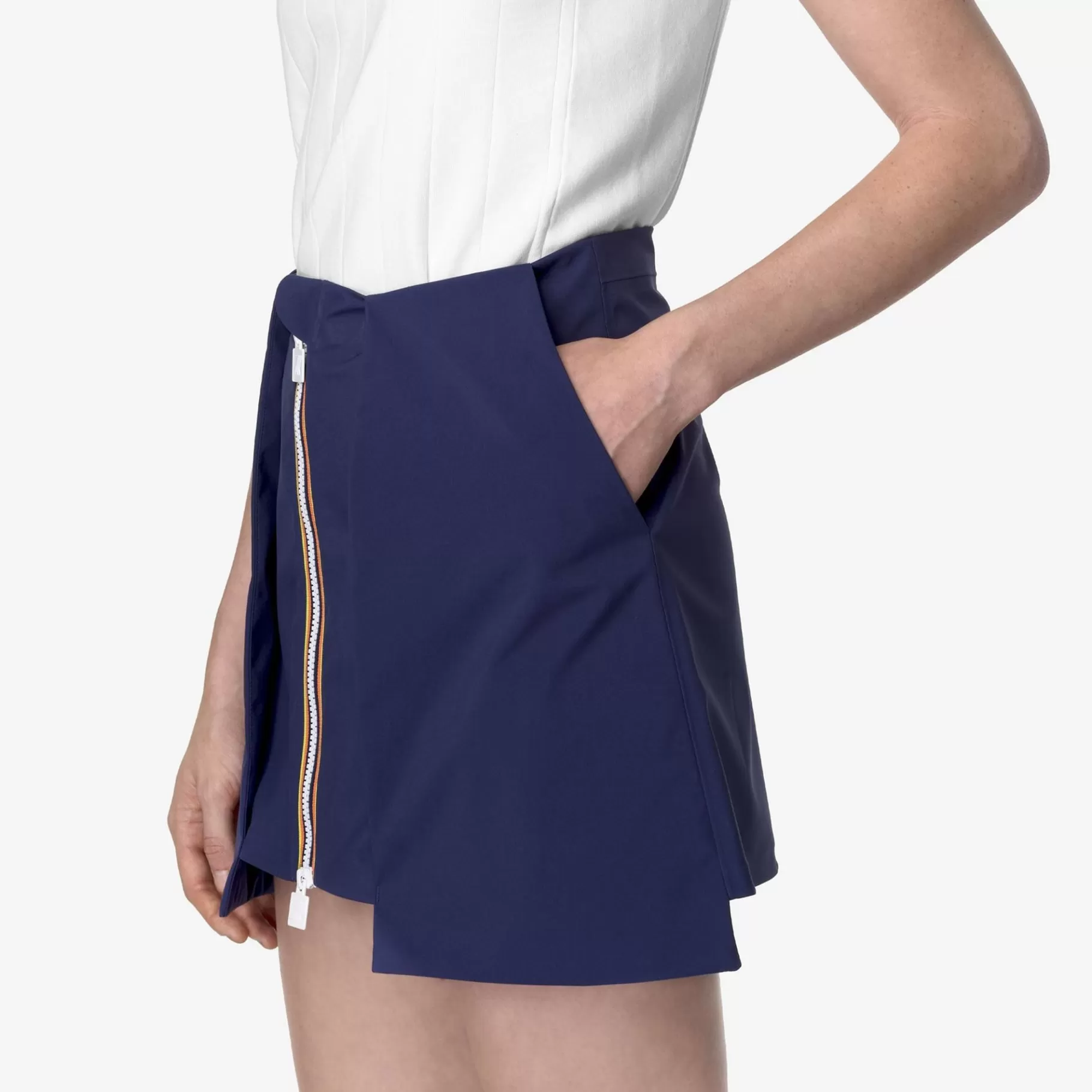 Skirts*K-WAY Shokiel Pockets Bonded Jersey - Skirts - Short - Woman - Blue Md Cobalt-Grey