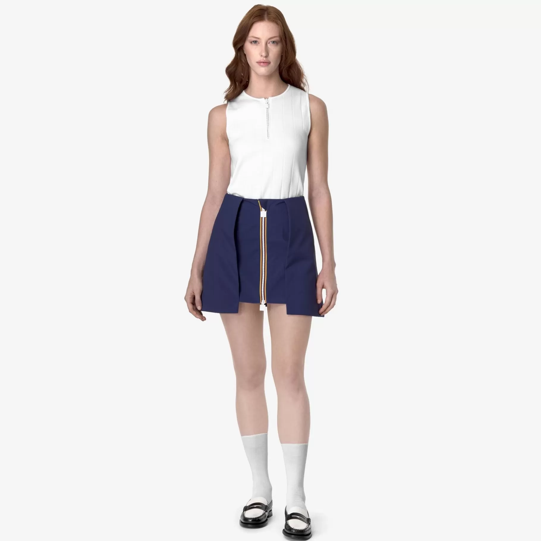 Skirts*K-WAY Shokiel Pockets Bonded Jersey - Skirts - Short - Woman - Blue Md Cobalt-Grey