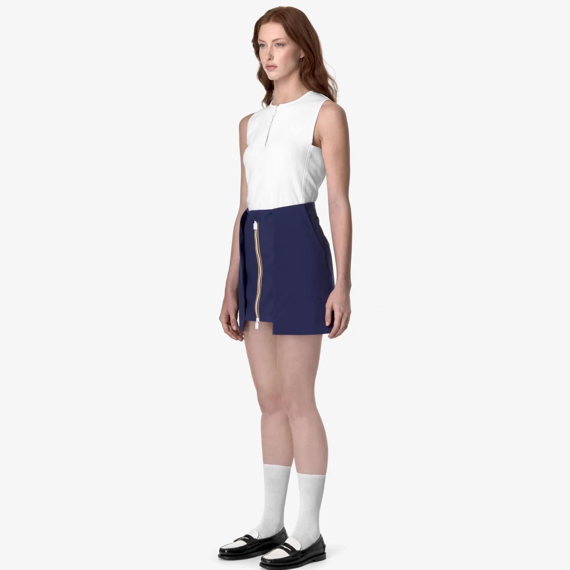 Skirts*K-WAY Shokiel Pockets Bonded Jersey - Skirts - Short - Woman - Blue Md Cobalt-Grey