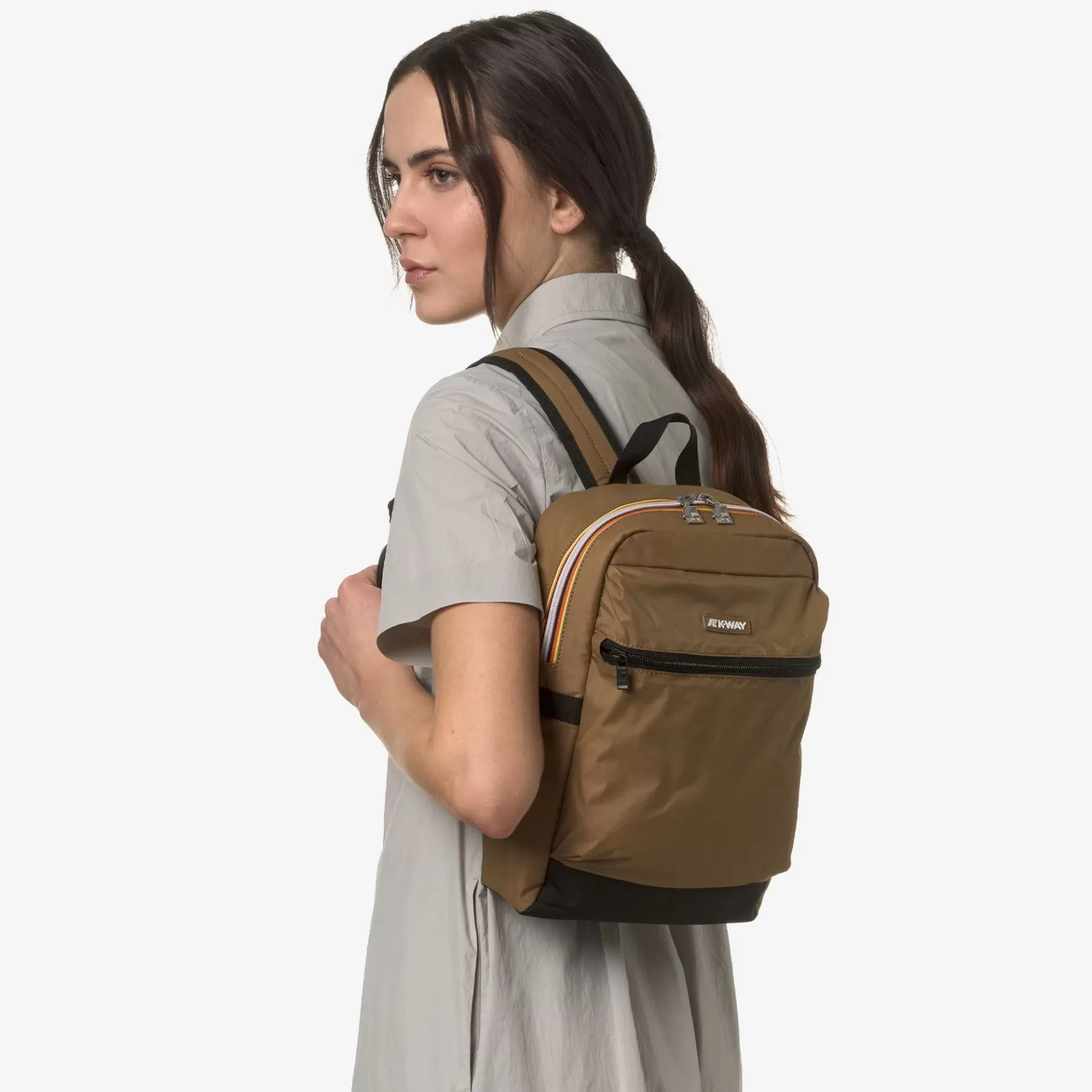 Backpacks*K-WAY Small Laon - Bags - Backpack - Unisex - Brown Corda