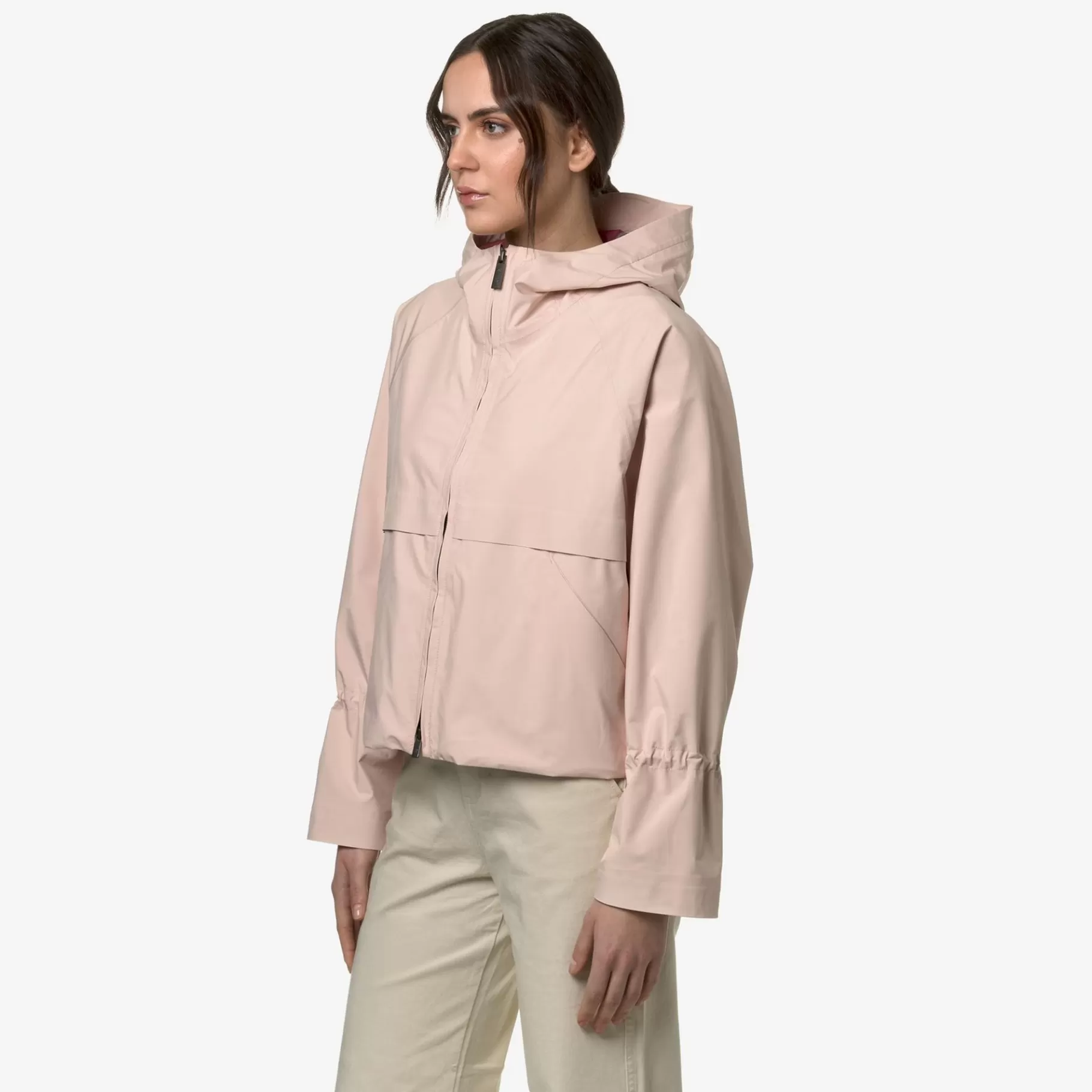 Short Jackets*K-WAY Soille Clean Look 3L - Jackets - Short - Woman - Pink Gardenia-Red Dk