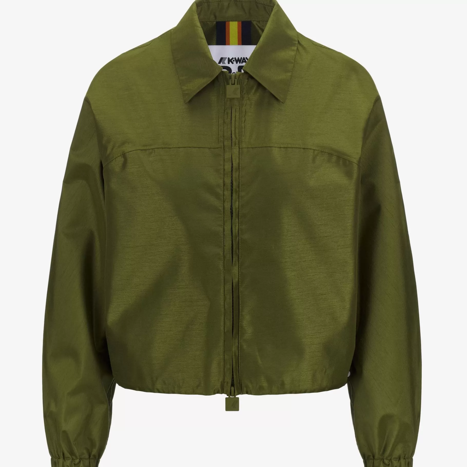 Short Jackets*K-WAY Soisir Shantung - Like 2L - Jackets - Short - Woman - Green Sphagnum Shantung