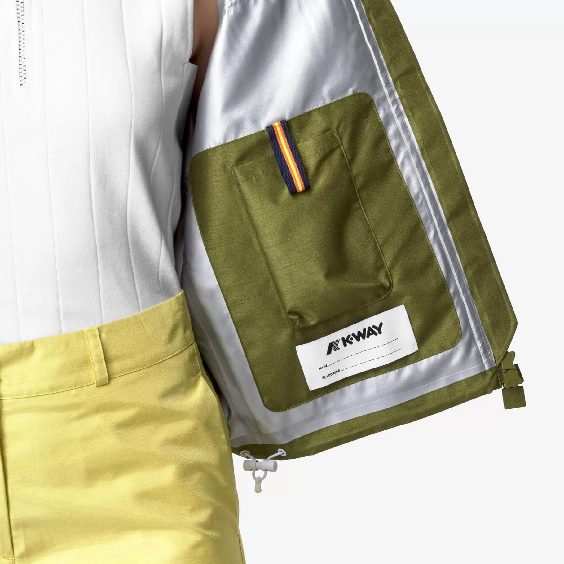 Short Jackets*K-WAY Soisir Shantung - Like 2L - Jackets - Short - Woman - Green Sphagnum Shantung