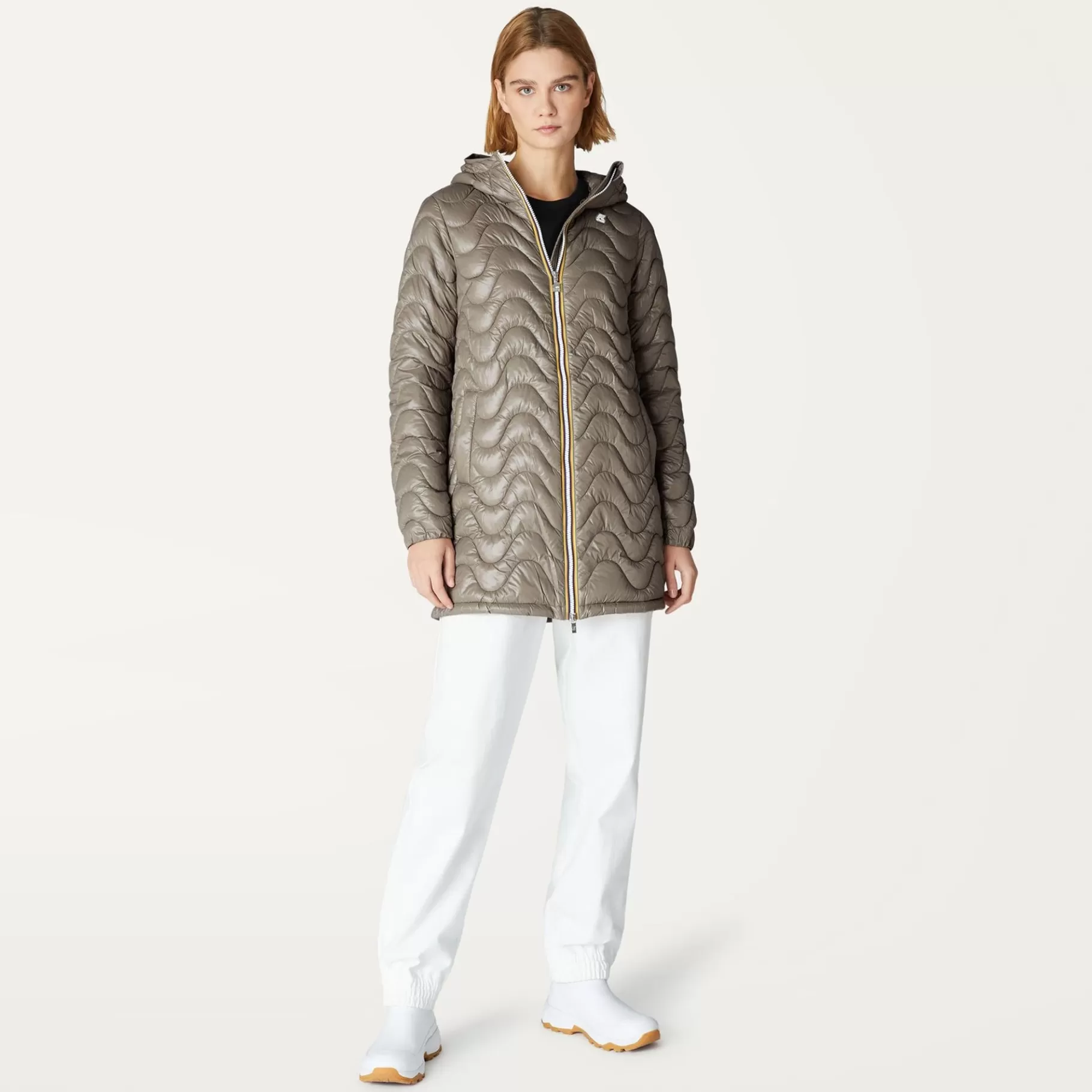 Coats And Long Jackets*K-WAY Sophie Quilted Warm - Jackets - Mid - Woman - Beige Taupe