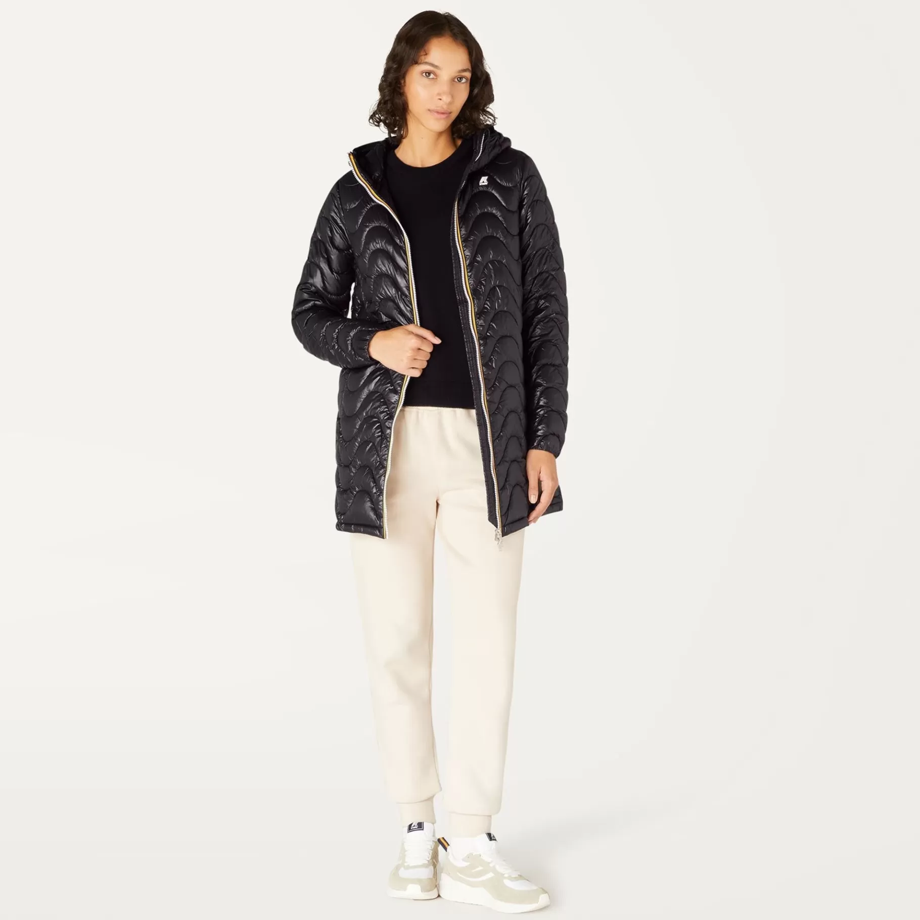 Coats And Long Jackets*K-WAY Sophie Quilted Warm - Jackets - Mid - Woman - Black Pure