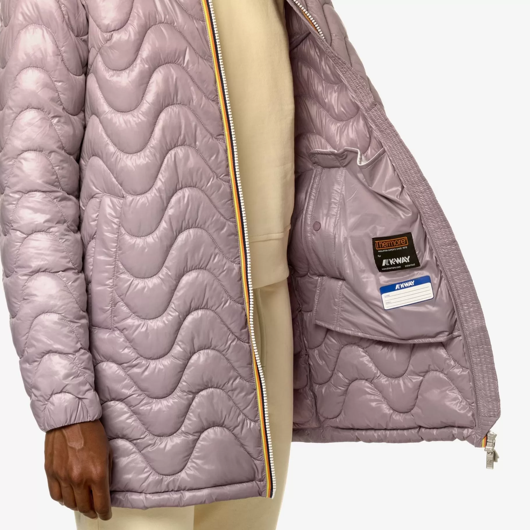 Coats And Long Jackets*K-WAY Sophie Quilted Warm - Jackets - Mid - Woman - Violet Dusty