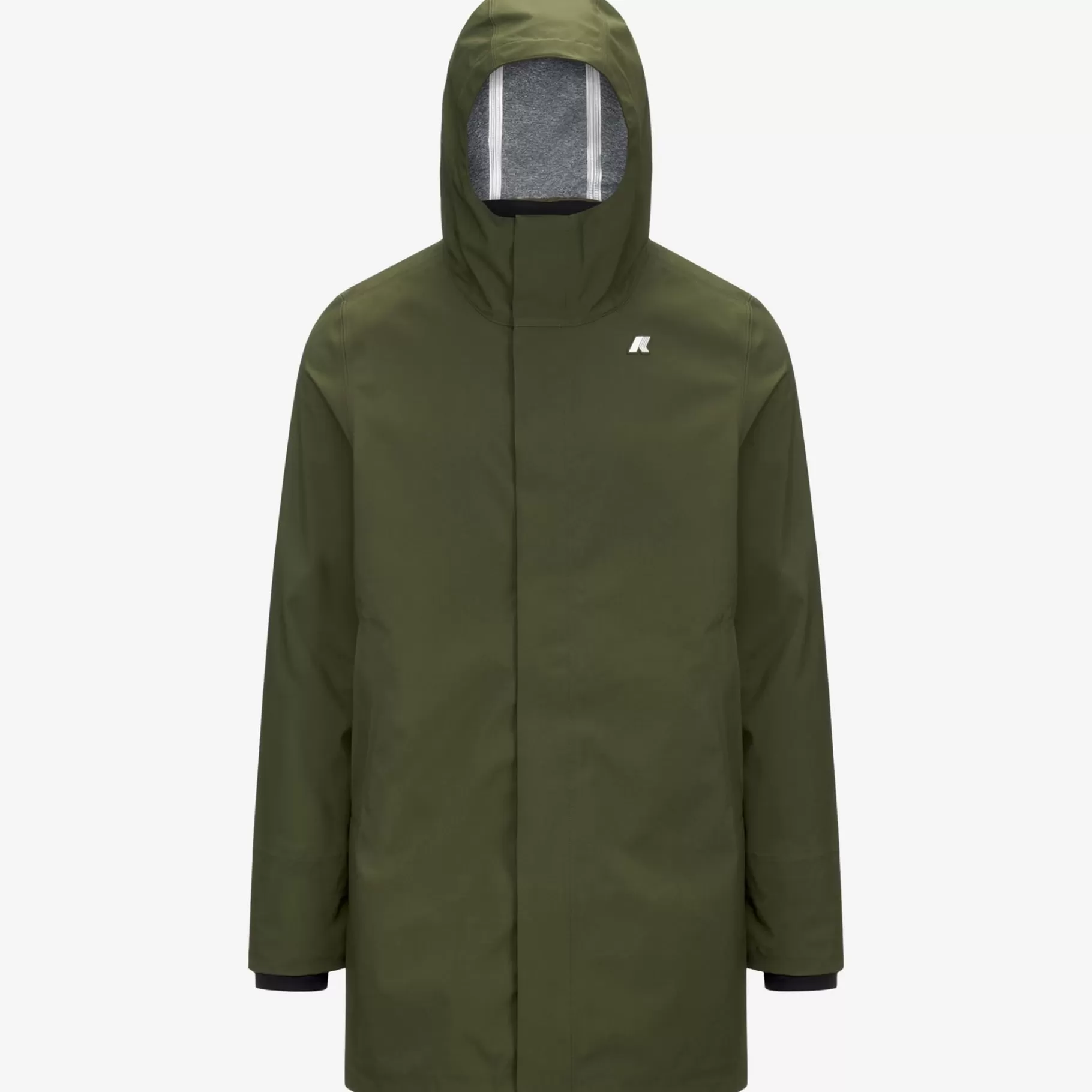 Coats And Long Jackets*K-WAY Tommy Bonded Jersey - Jackets - 3/4 Length - Man - Green Cypress