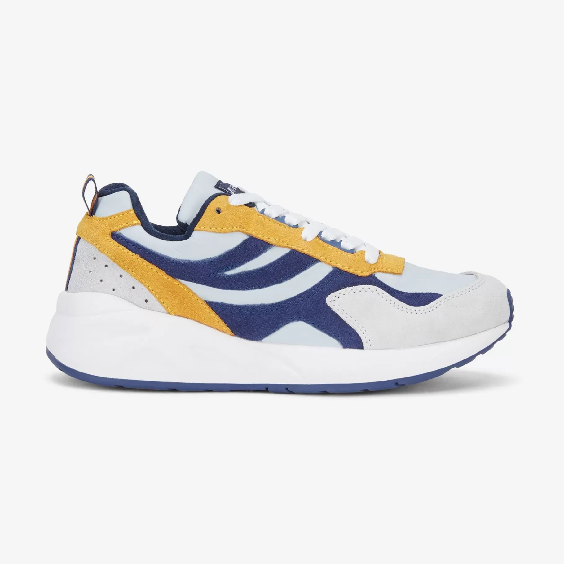 Sneakers*K-WAY Training 3.0 Laces - Sport Shoes - Low Cut - Unisex - Grey Lt-Blue Medieval-Yellow Sunflower