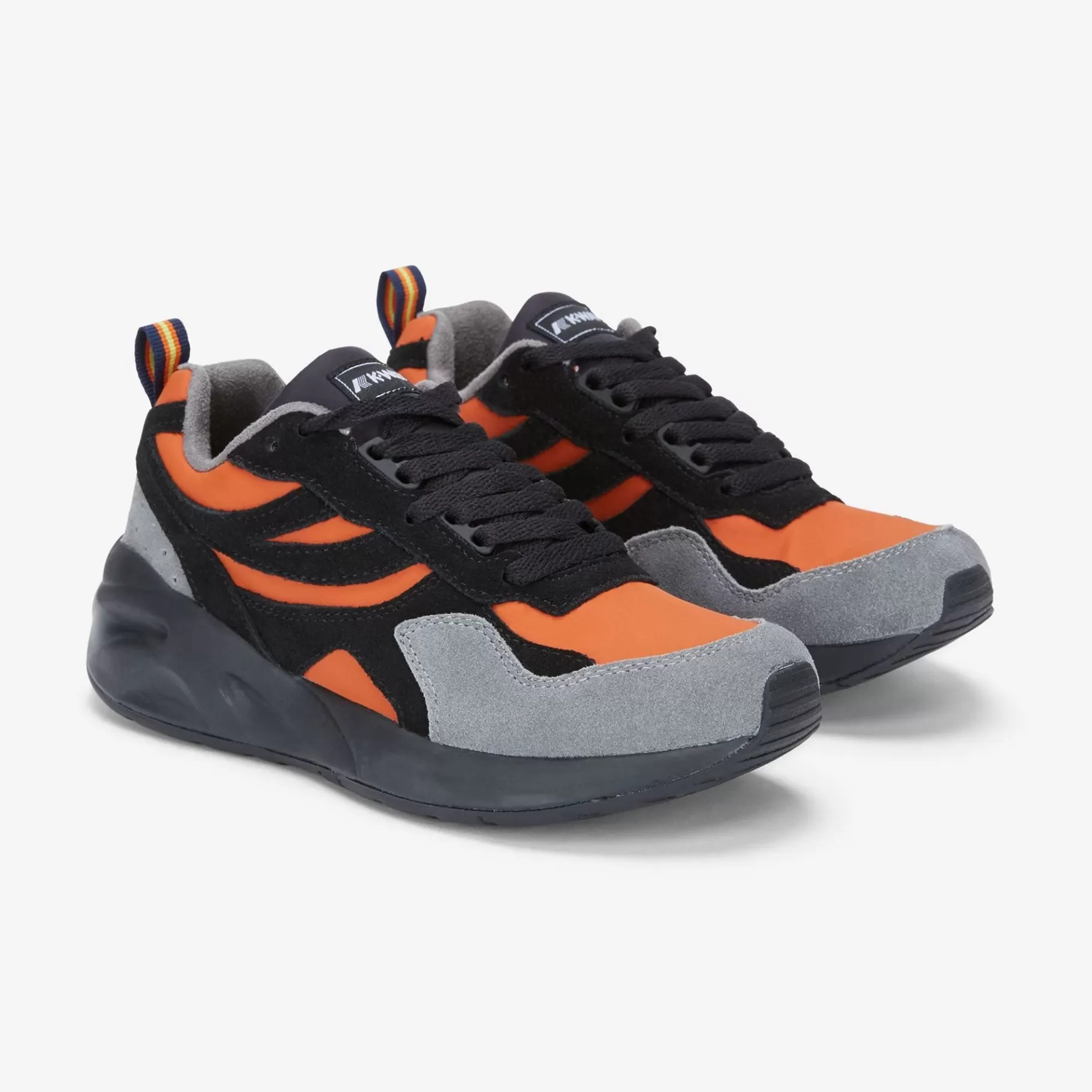 Sneakers*K-WAY Training 3.0 Laces - Sport Shoes - Low Cut - Unisex - Orange-Black-Mid Grey