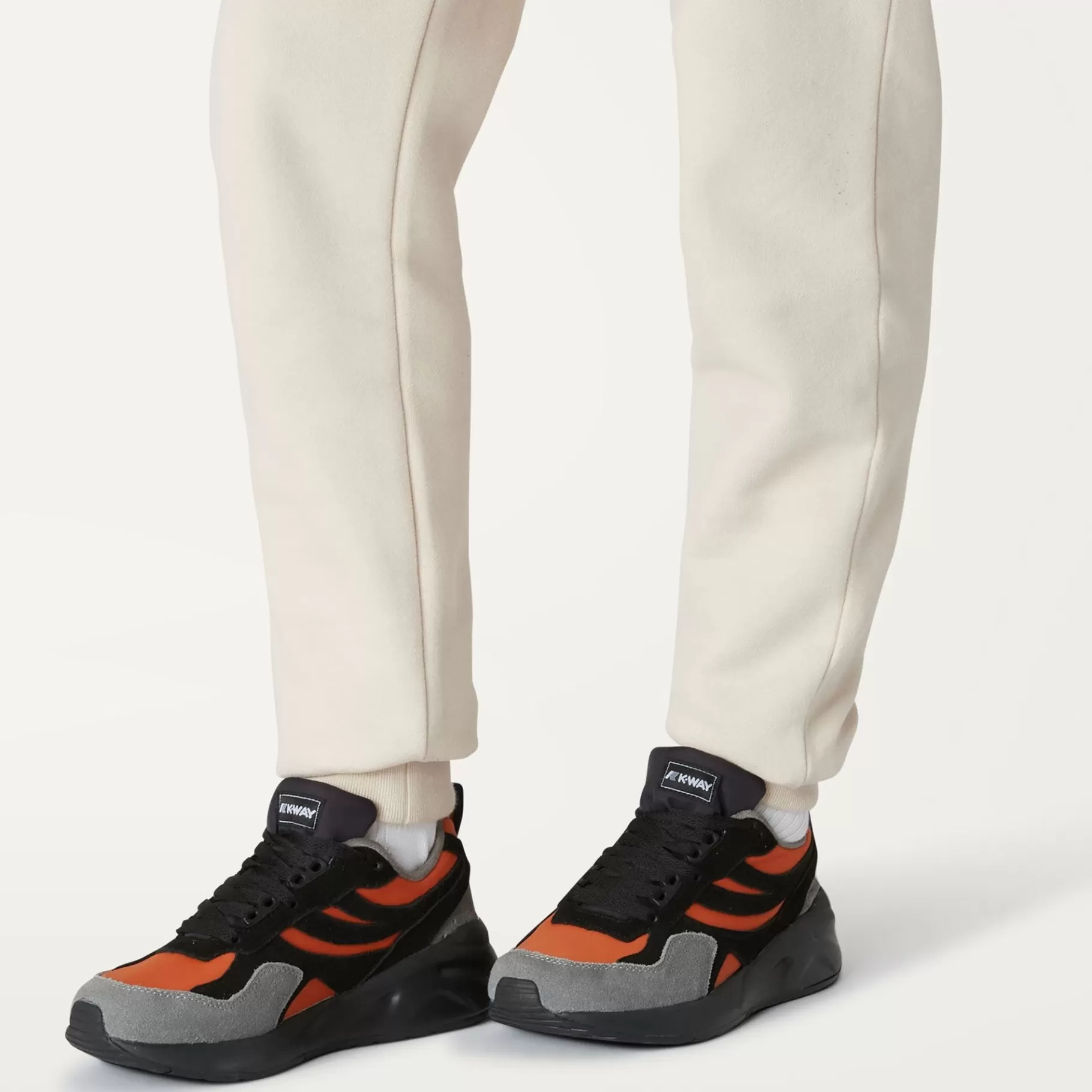 Sneakers*K-WAY Training 3.0 Laces - Sport Shoes - Low Cut - Unisex - Orange-Black-Mid Grey