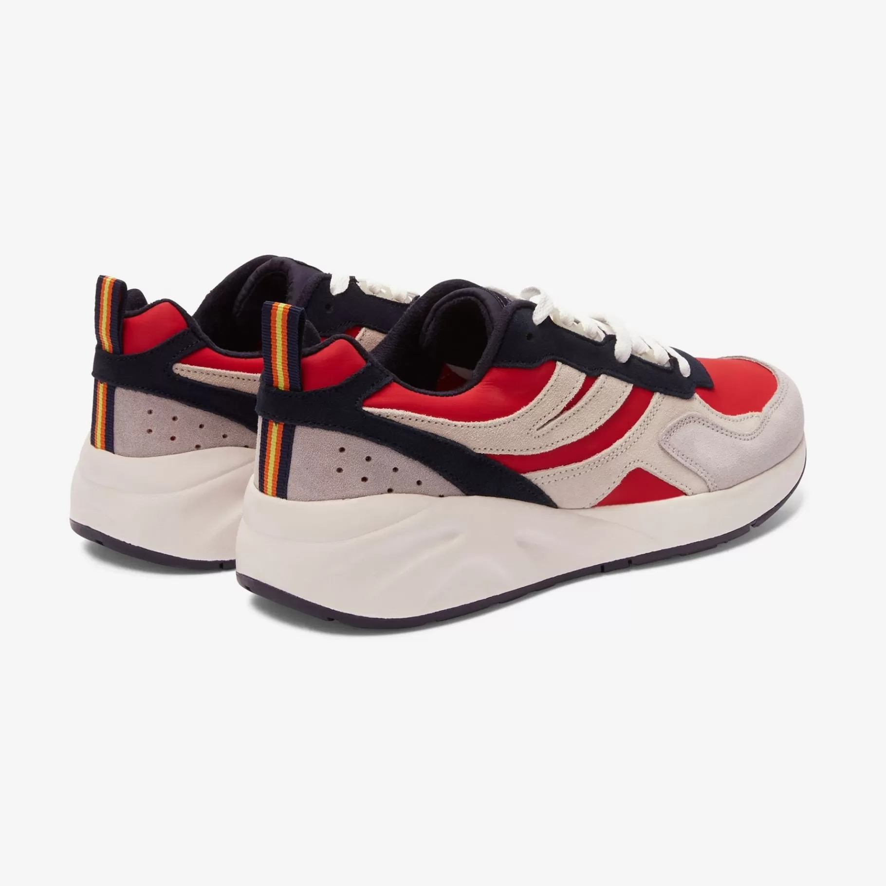 Sneakers*K-WAY Training 3.0 Laces - Sport Shoes - Low Cut - Unisex - Red-Lt Gray-White-Blu Navy