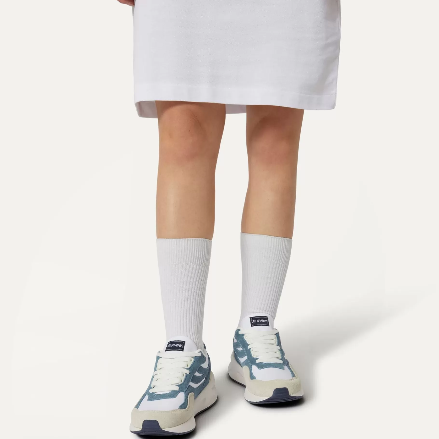 Sneakers*K-WAY Training 3.0 Laces - Sport Shoes - Low Cut - Unisex - White-Azure Blizzard-Beige Lt-Blue Depth