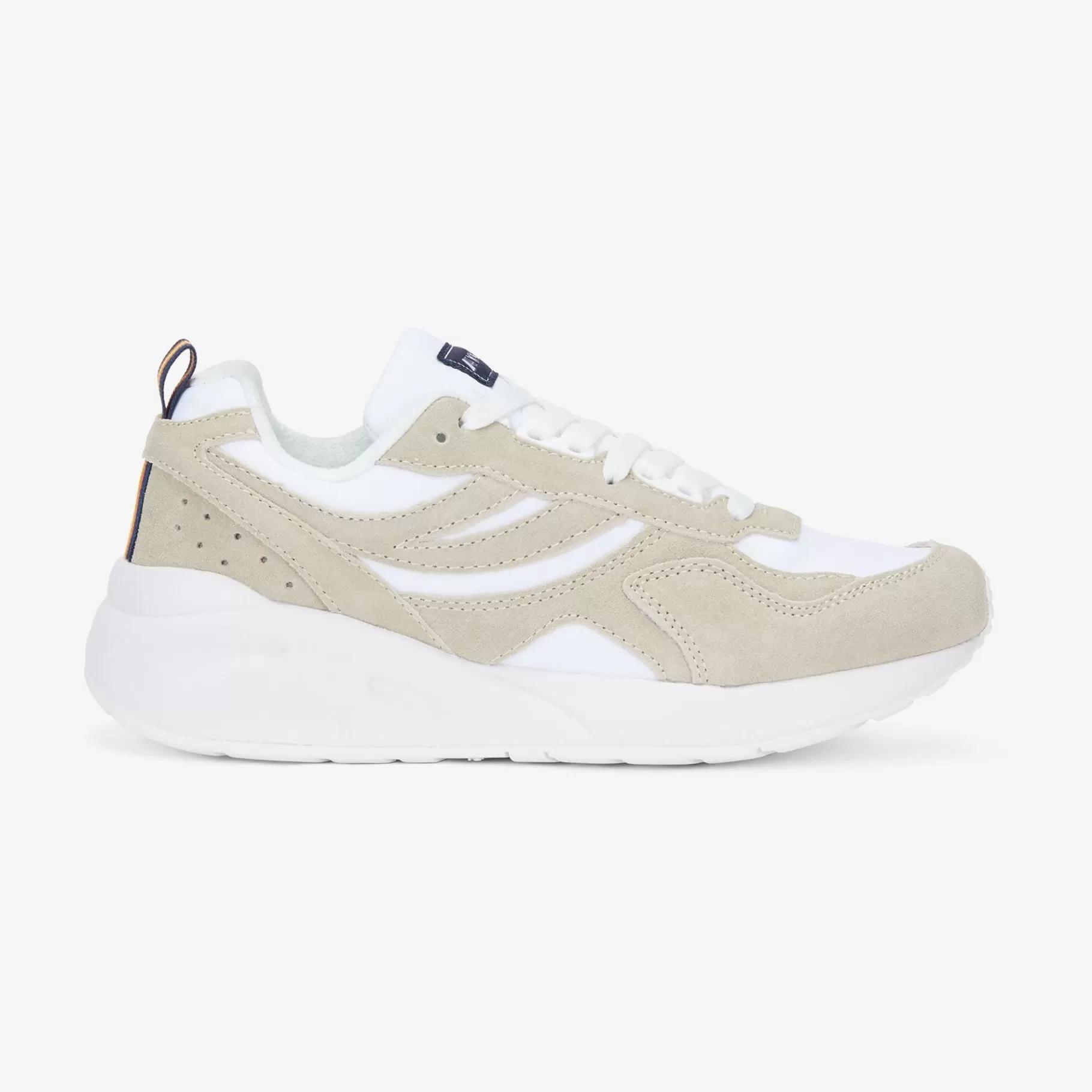 Sneakers*K-WAY Training 3.0 Laces - Sport Shoes - Low Cut - Unisex - White-Beige