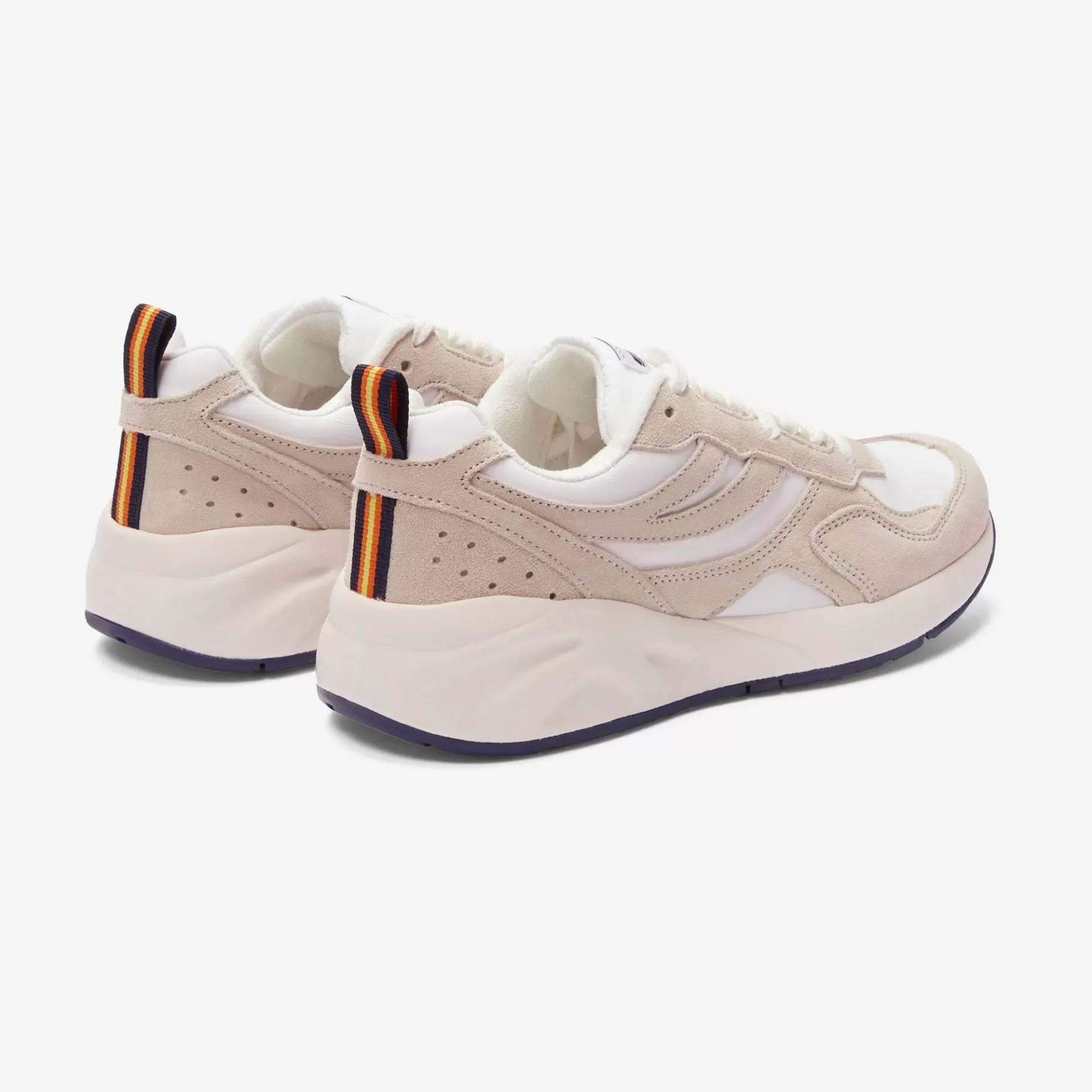Sneakers*K-WAY Training 3.0 Laces - Sport Shoes - Low Cut - Unisex - White-Blu Navy