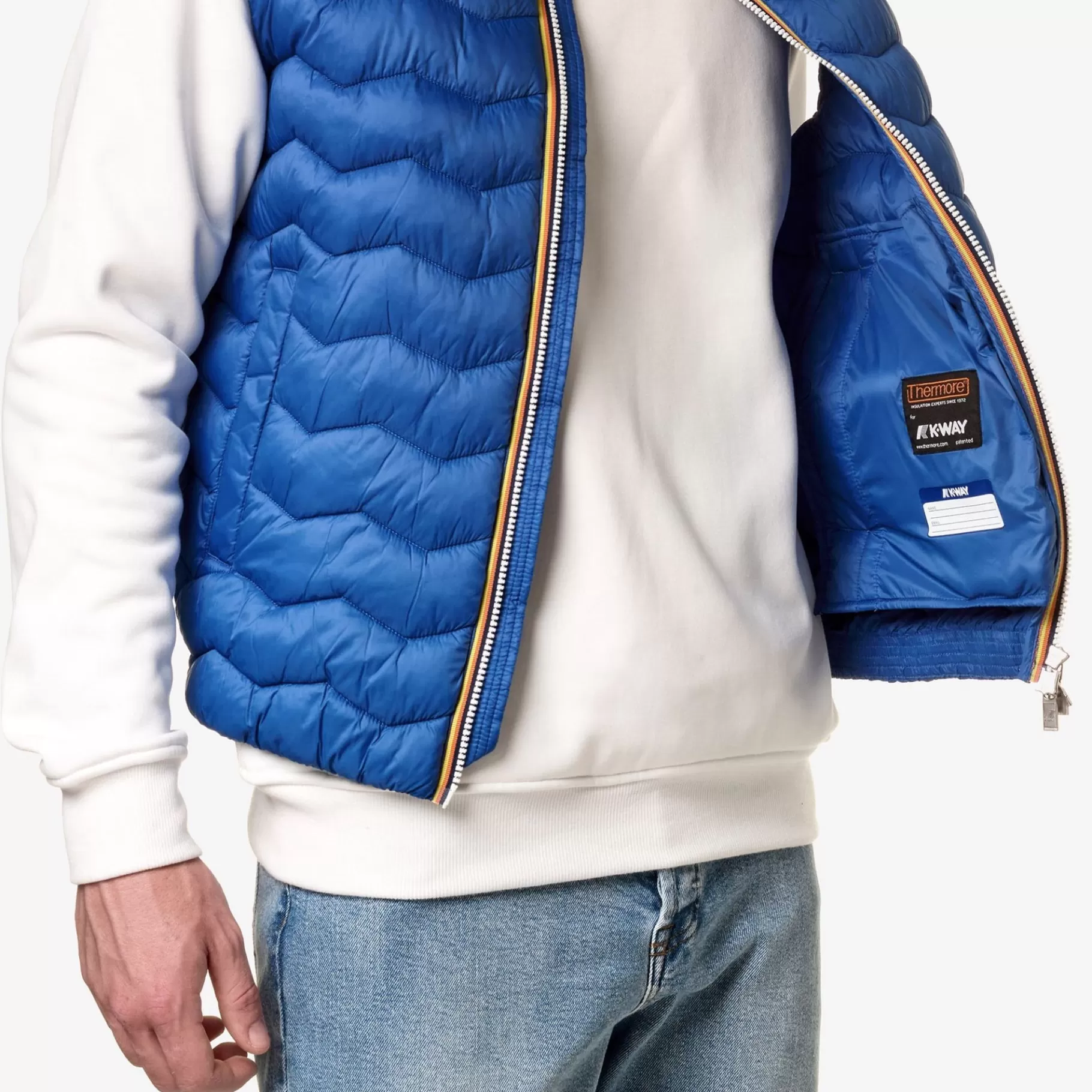 Vests*K-WAY Valen Quilted Warm - Jackets - Vest - Man - Blue Royal Marine