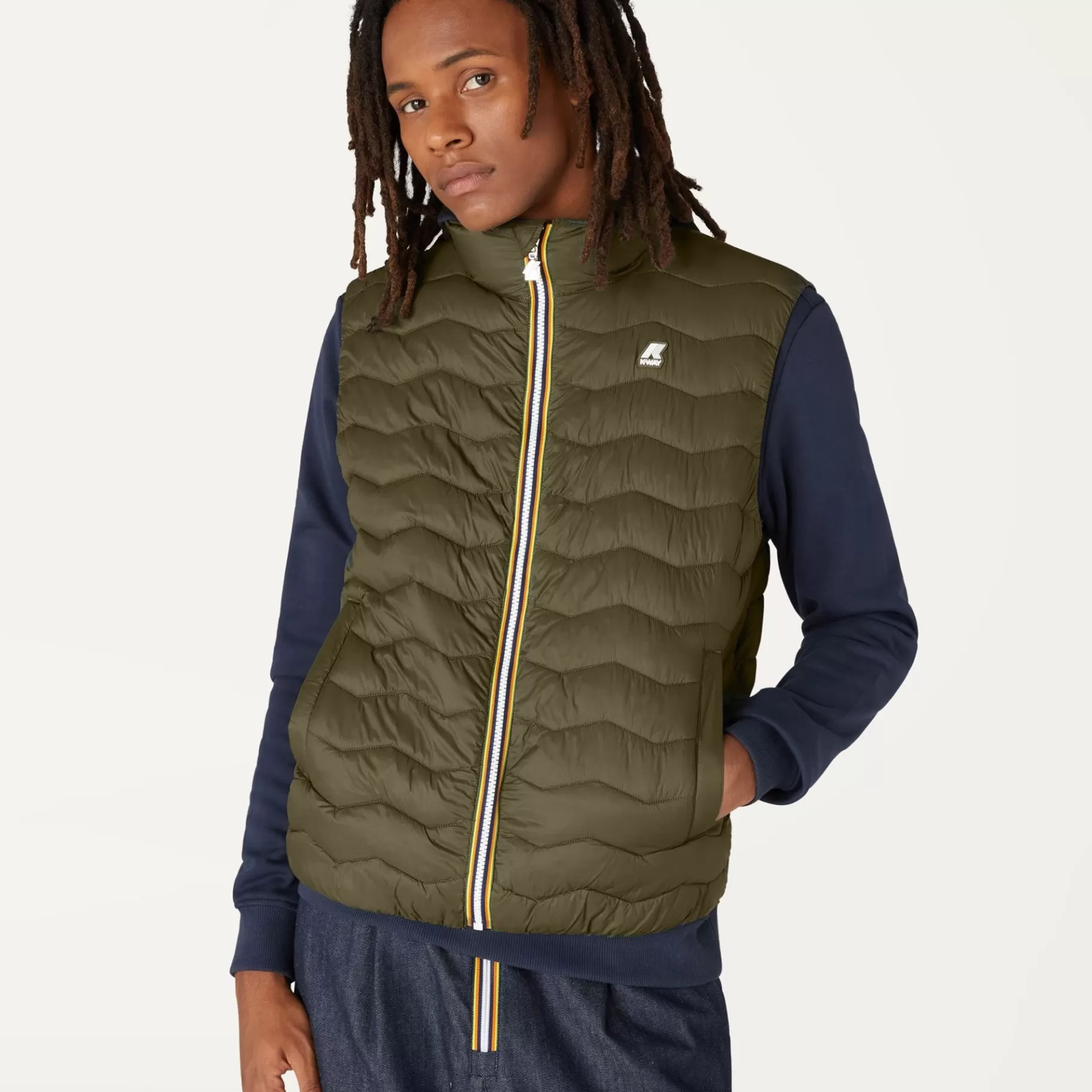 Vests*K-WAY Valen Quilted Warm - Jackets - Vest - Man - Green Blackish